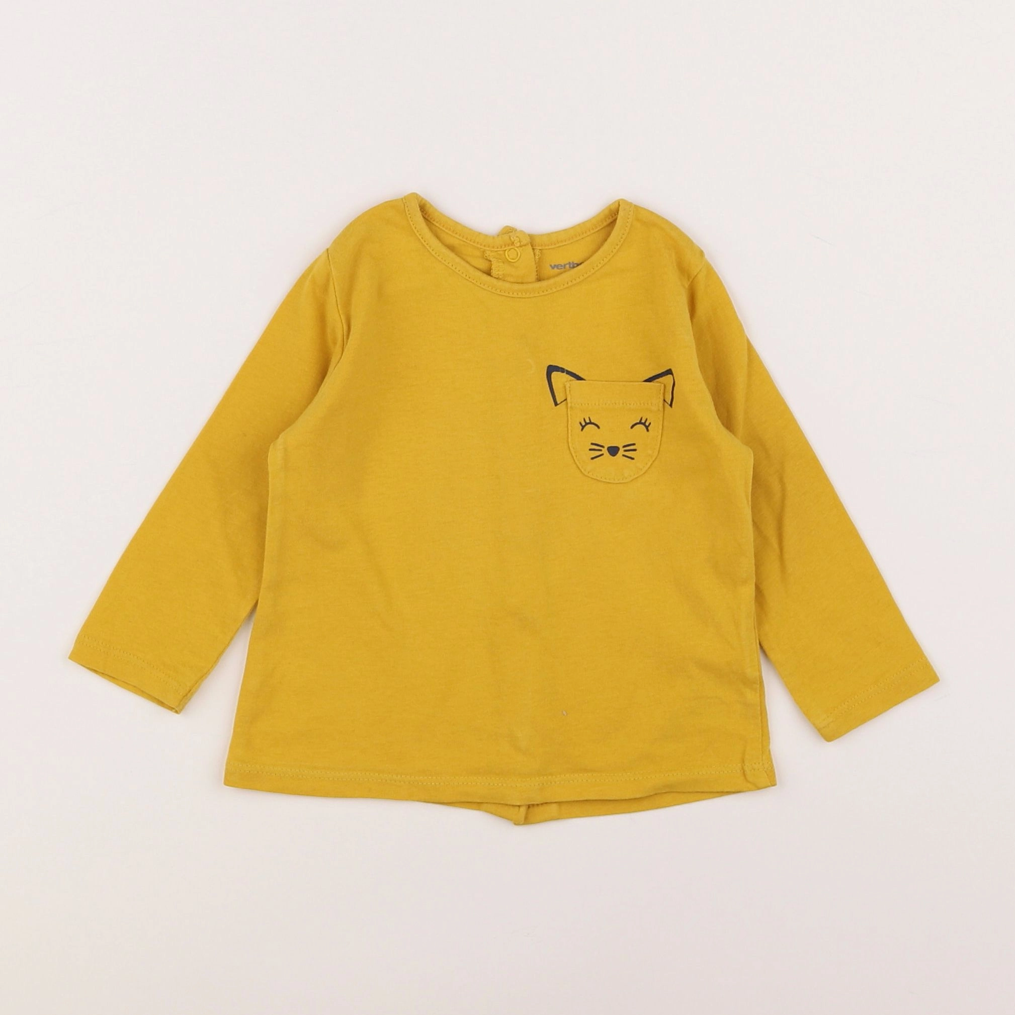 Vertbaudet - tee-shirt jaune - 9 mois