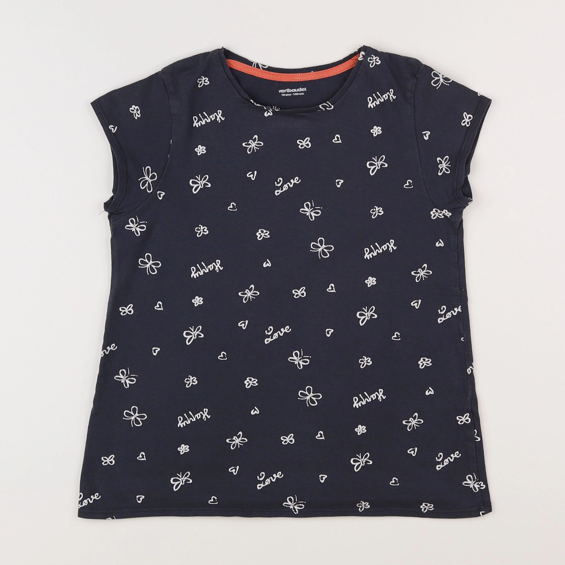 Vertbaudet - tee-shirt bleu - 10 ans