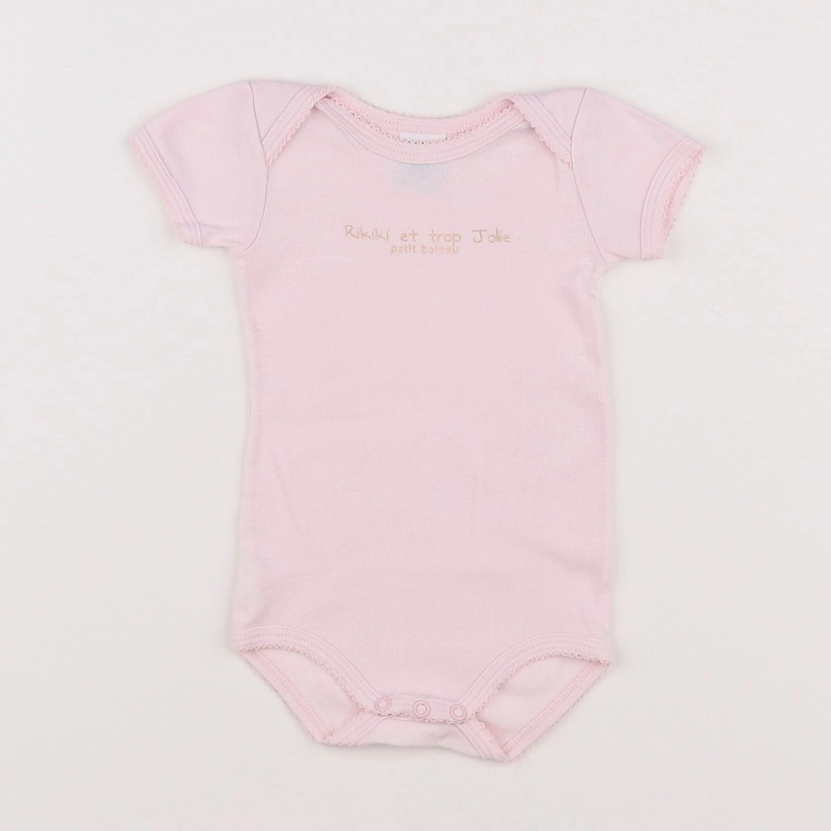 Petit Bateau - body rose - 3 mois