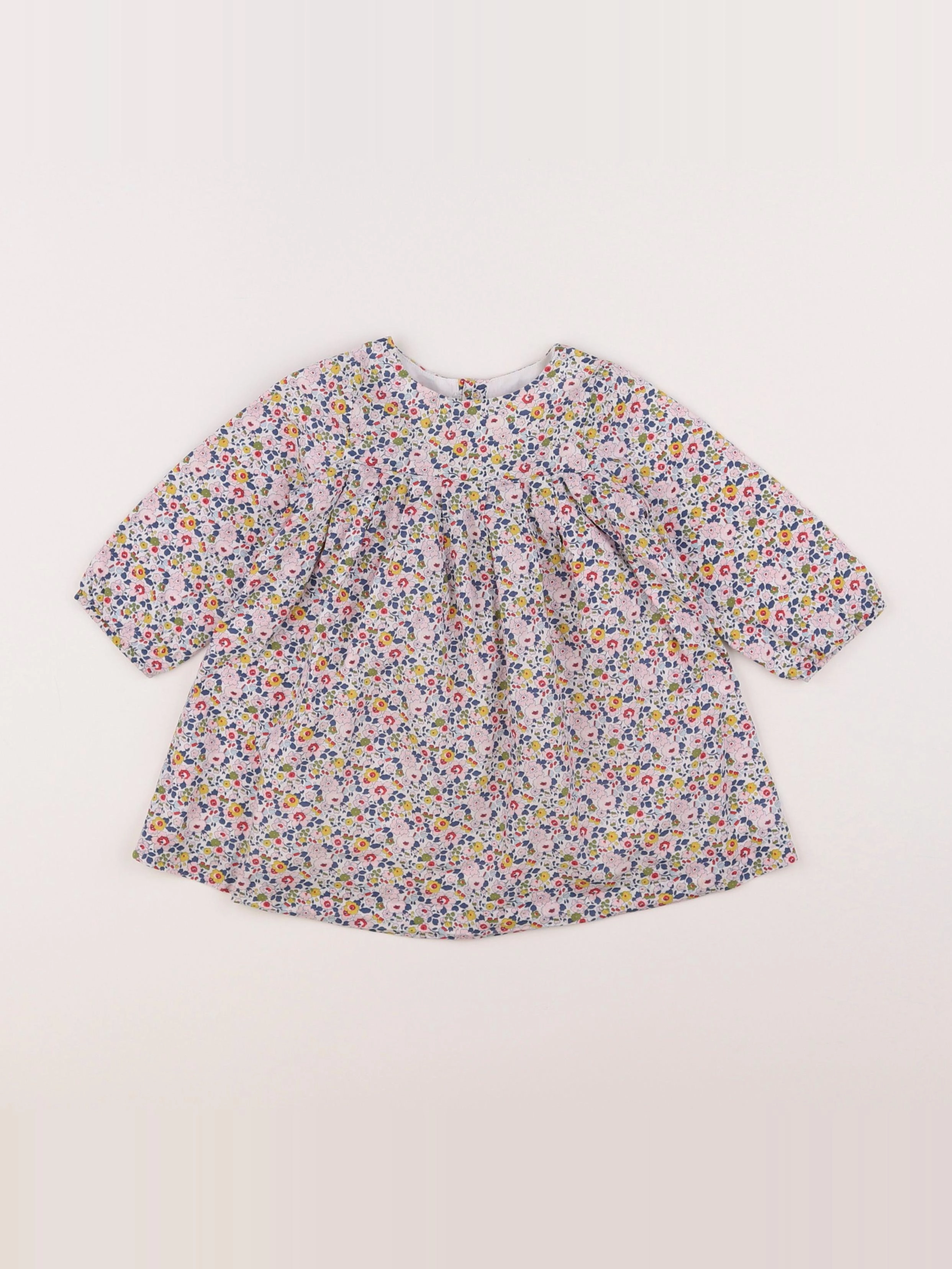 Jacadi - robe liberty multicolore - 12 mois