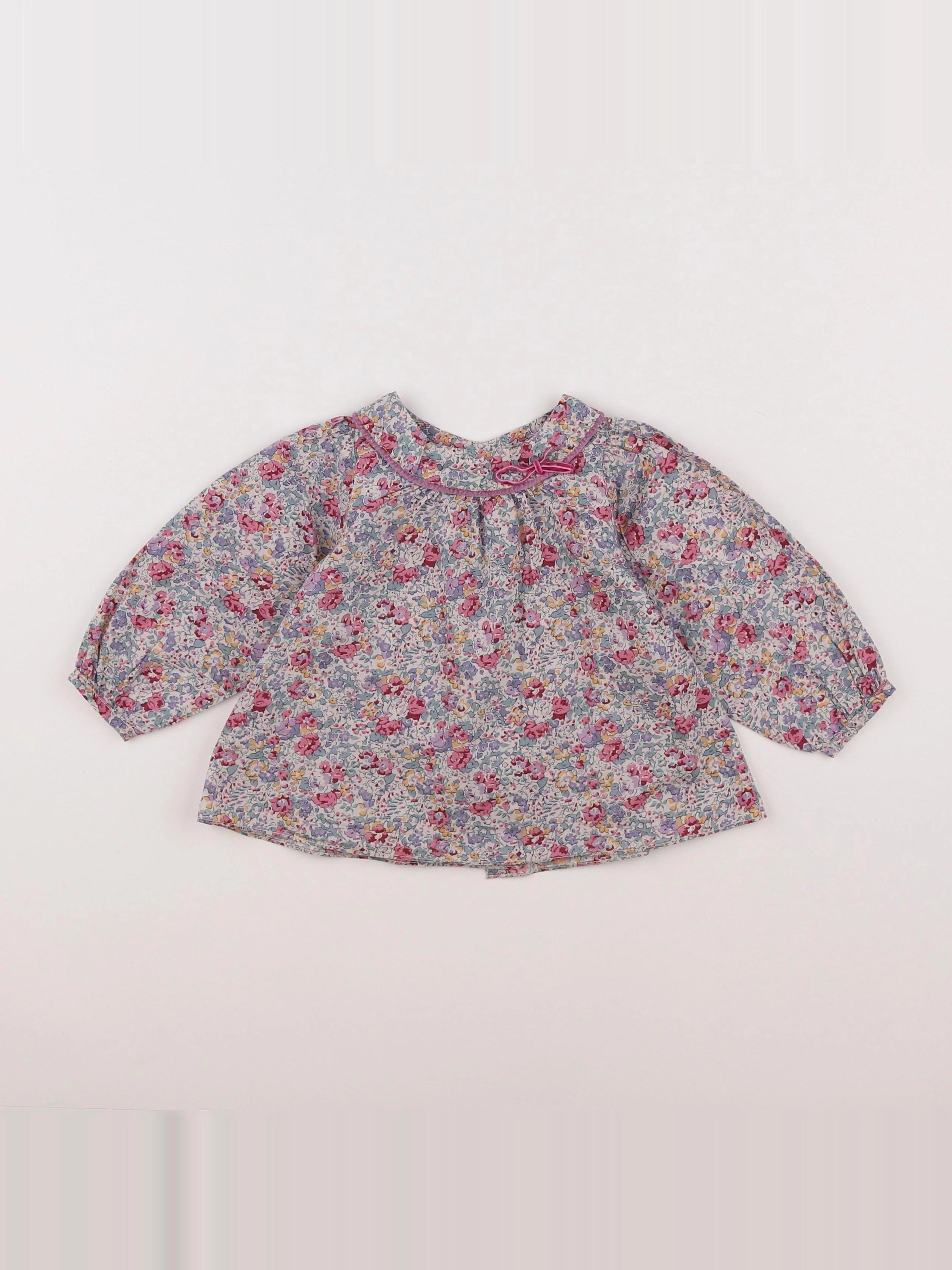 Jacadi - blouse liberty rose - 12 mois
