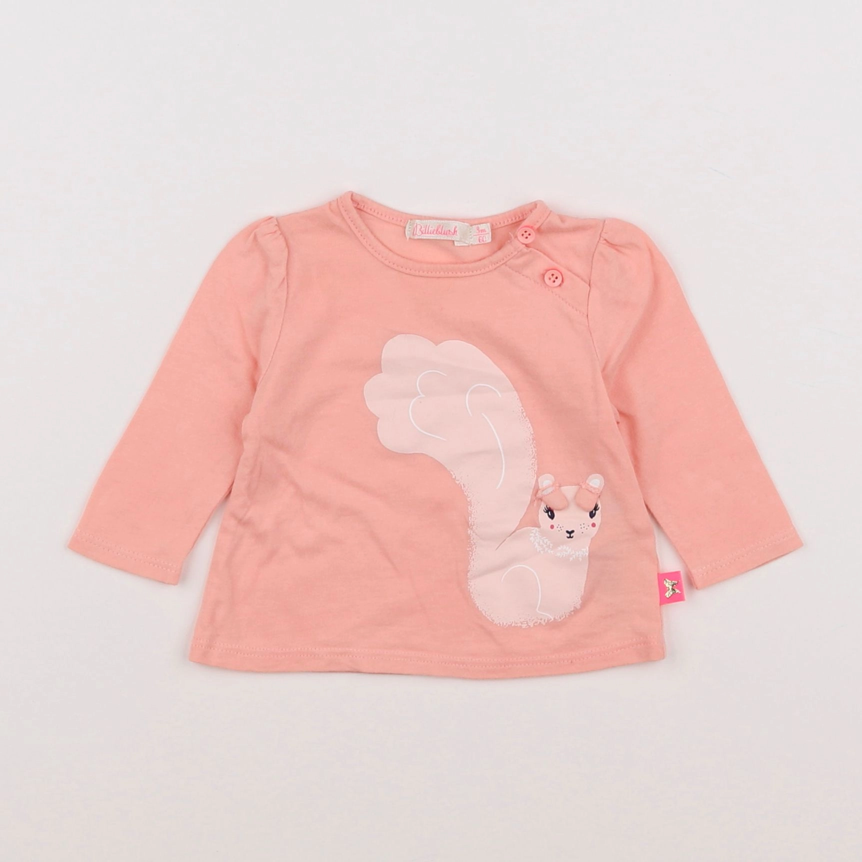 Billie Blush - tee-shirt rose - 3 mois