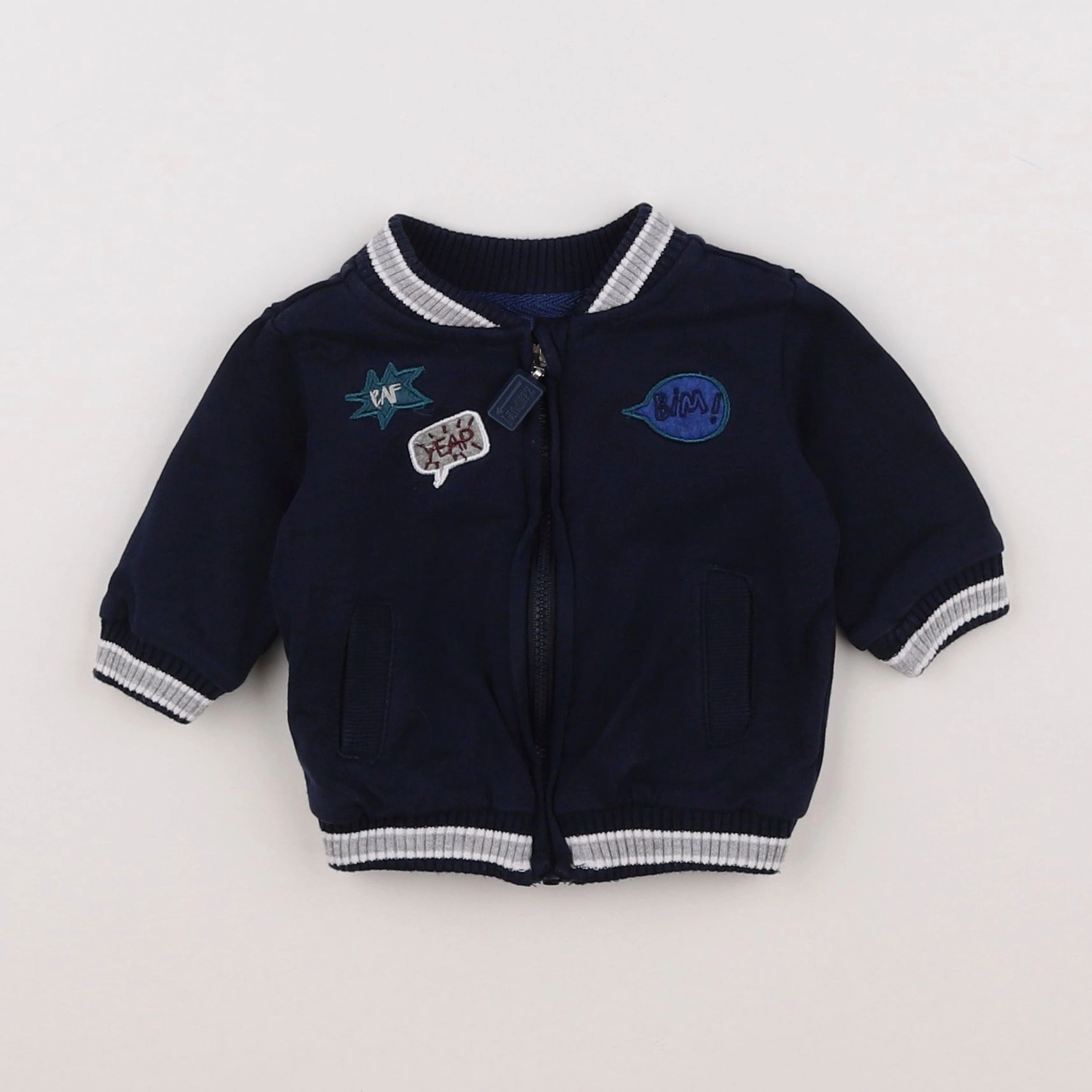 Vertbaudet - sweat bleu - 3 mois