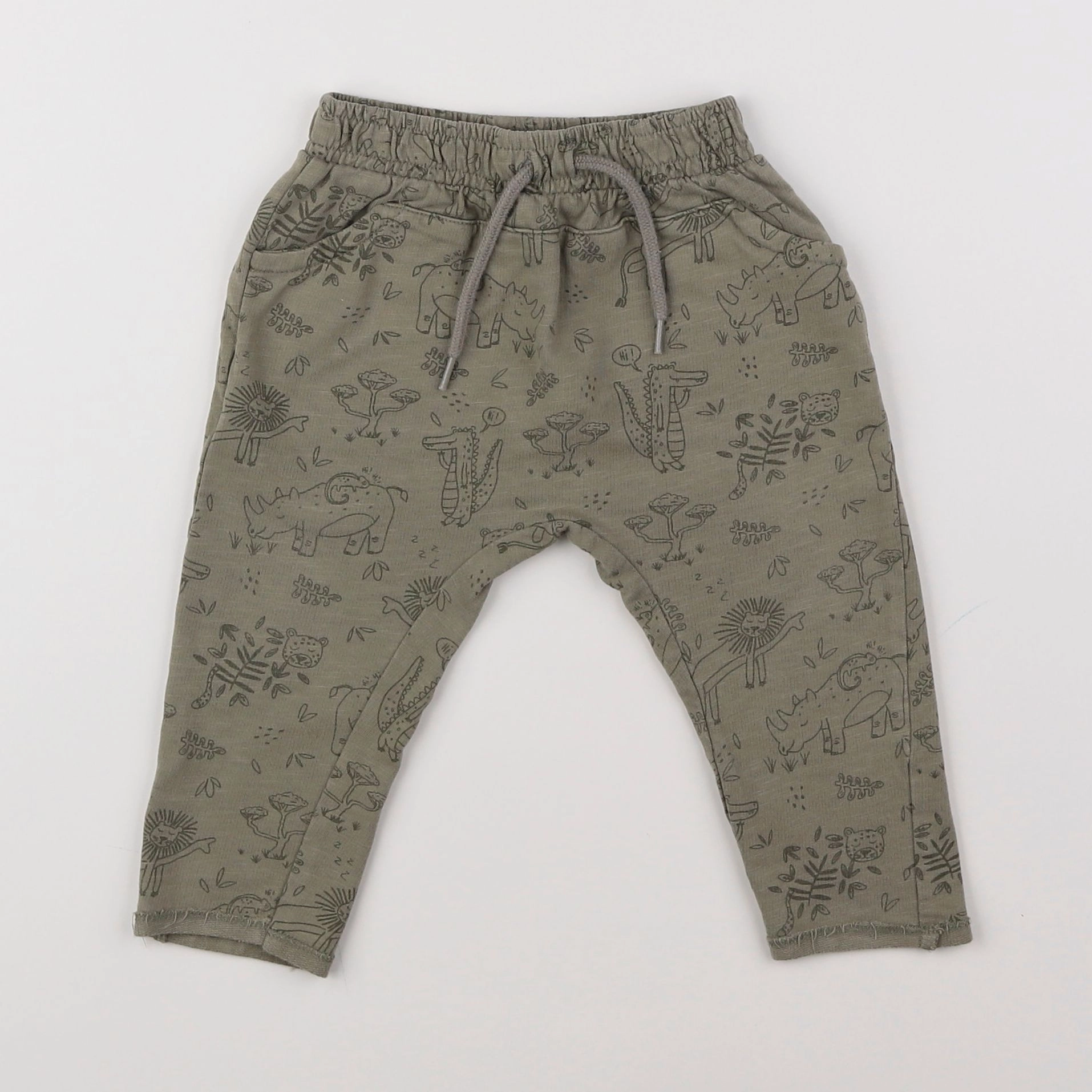 Vertbaudet - pantalon vert - 12 mois