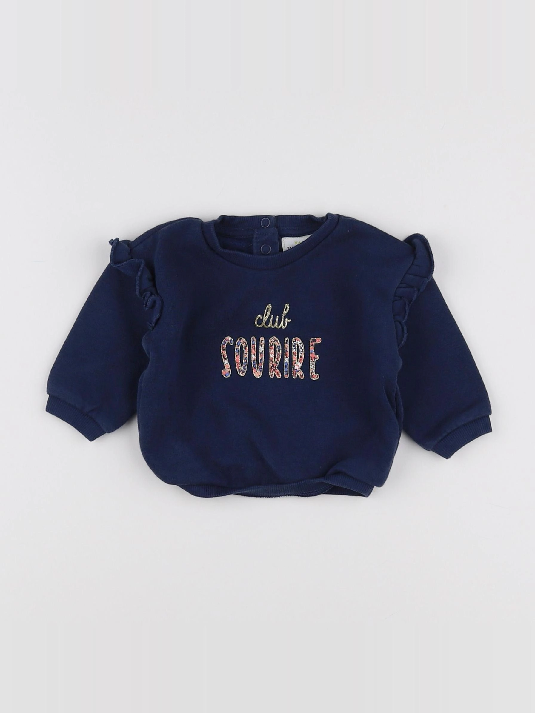 Tape à l'oeil - sweat bleu - 3 mois