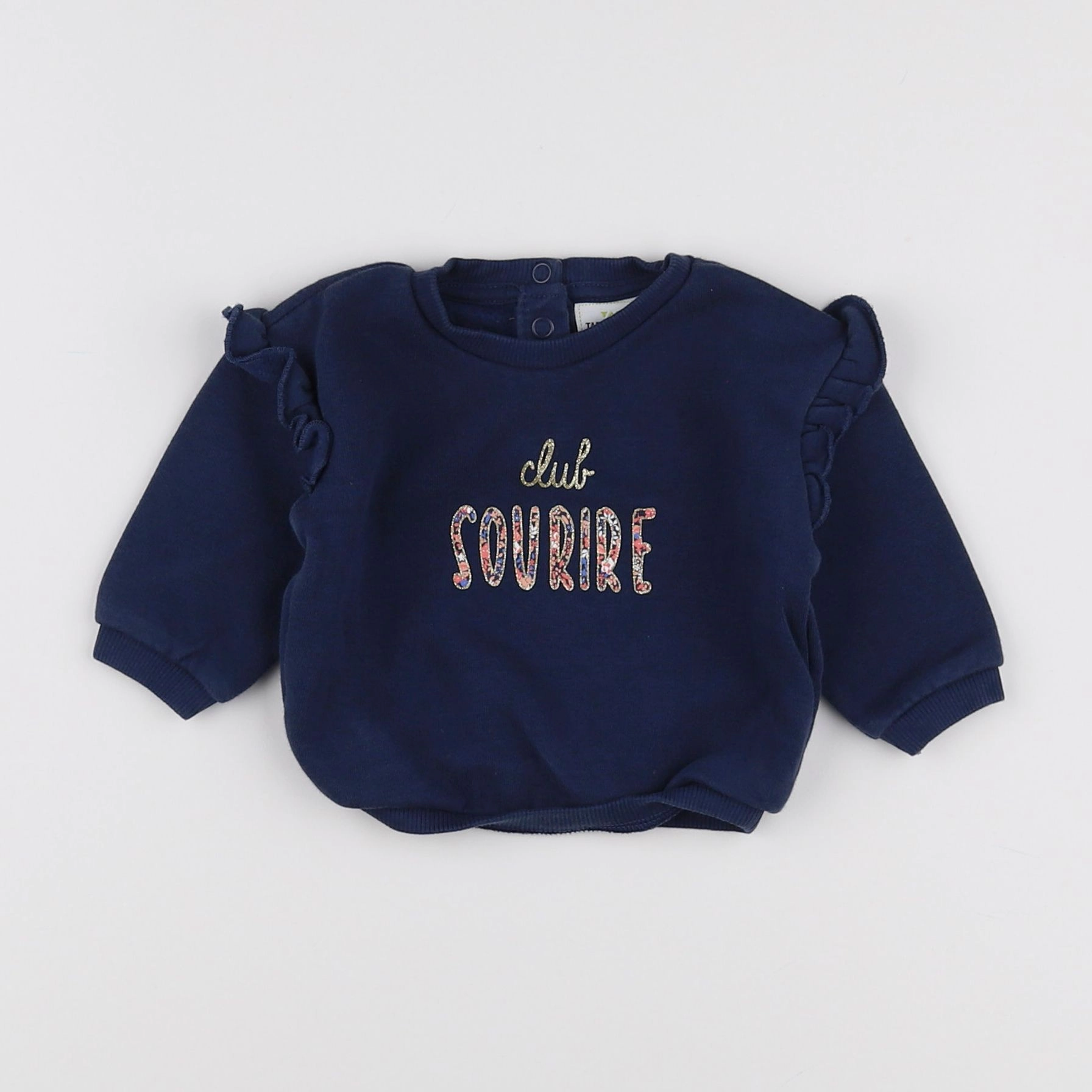Tape à l'oeil - sweat bleu - 3 mois