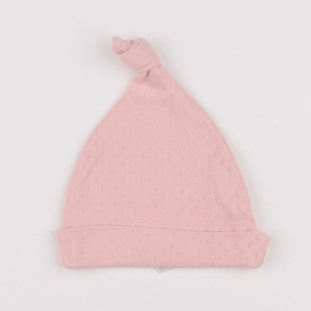 Vertbaudet - bonnet rose - 3/6 mois