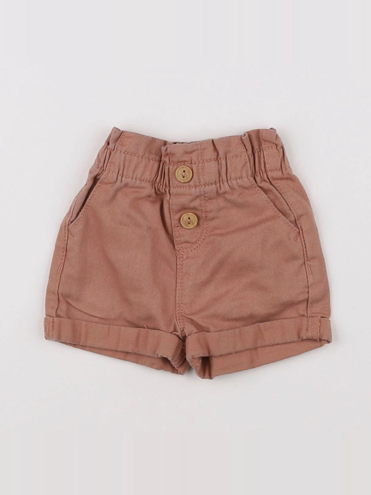 Vertbaudet - short marron - 3 mois