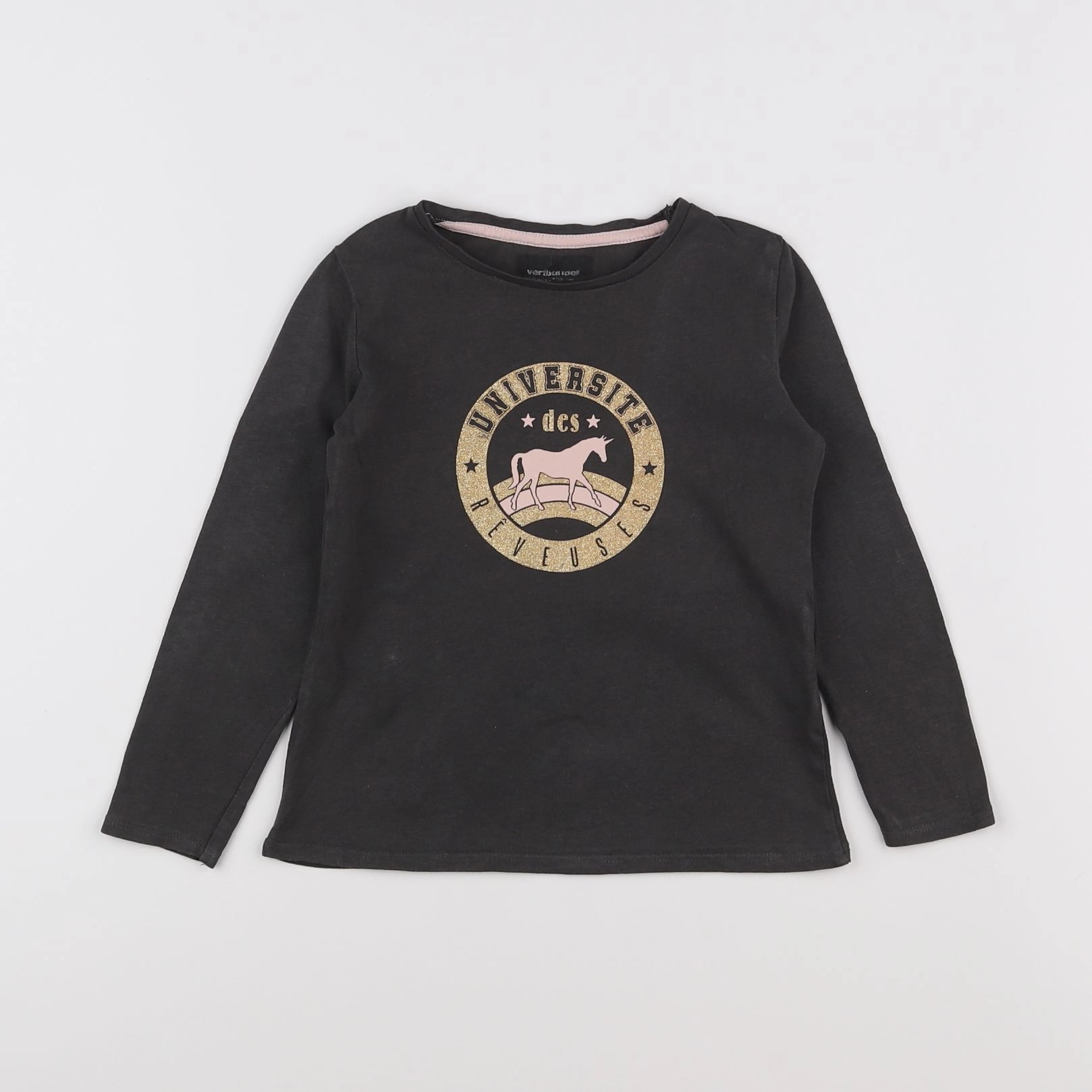 Vertbaudet - tee-shirt taupe - 4 ans