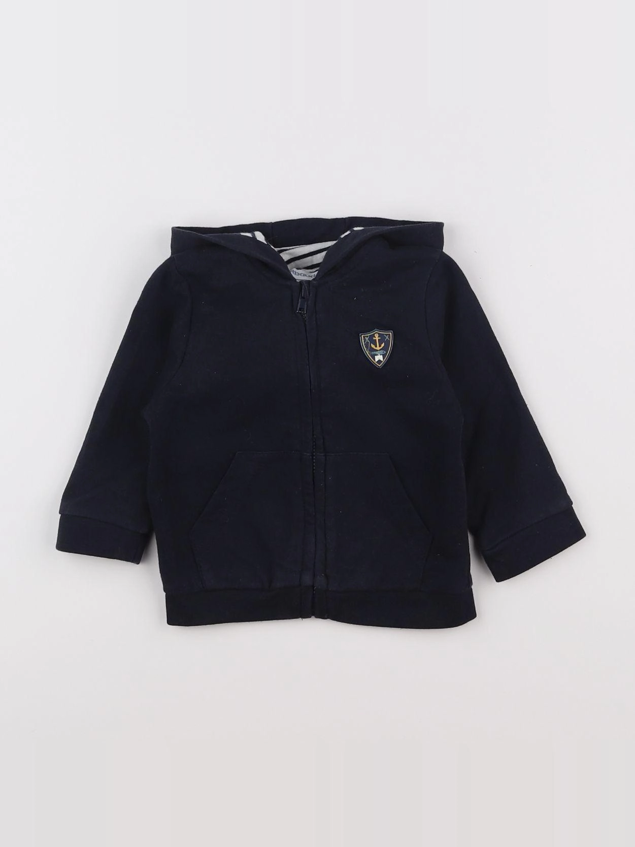 Vertbaudet - sweat bleu - 9 mois