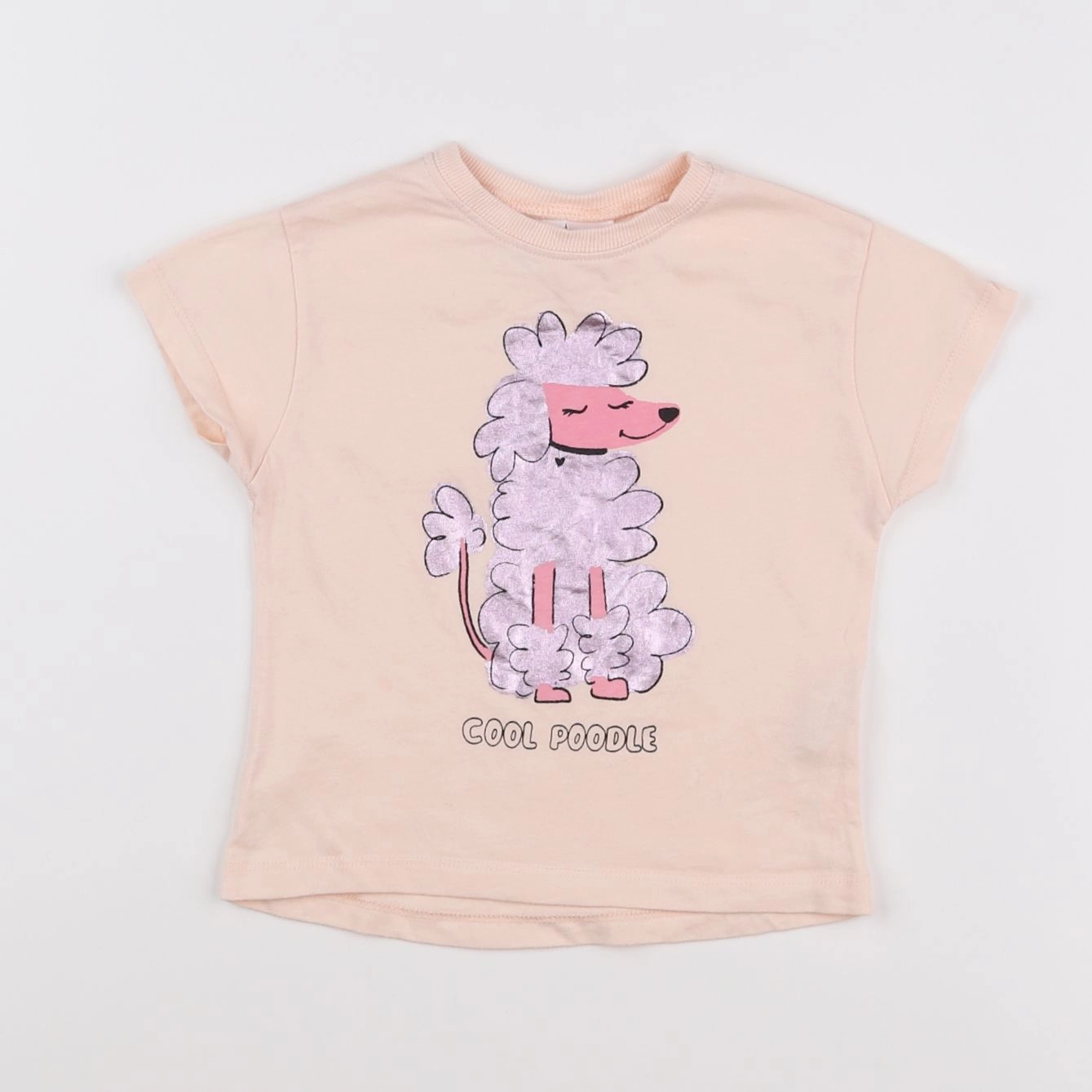Zara - tee-shirt rose, violet - 6/9 mois