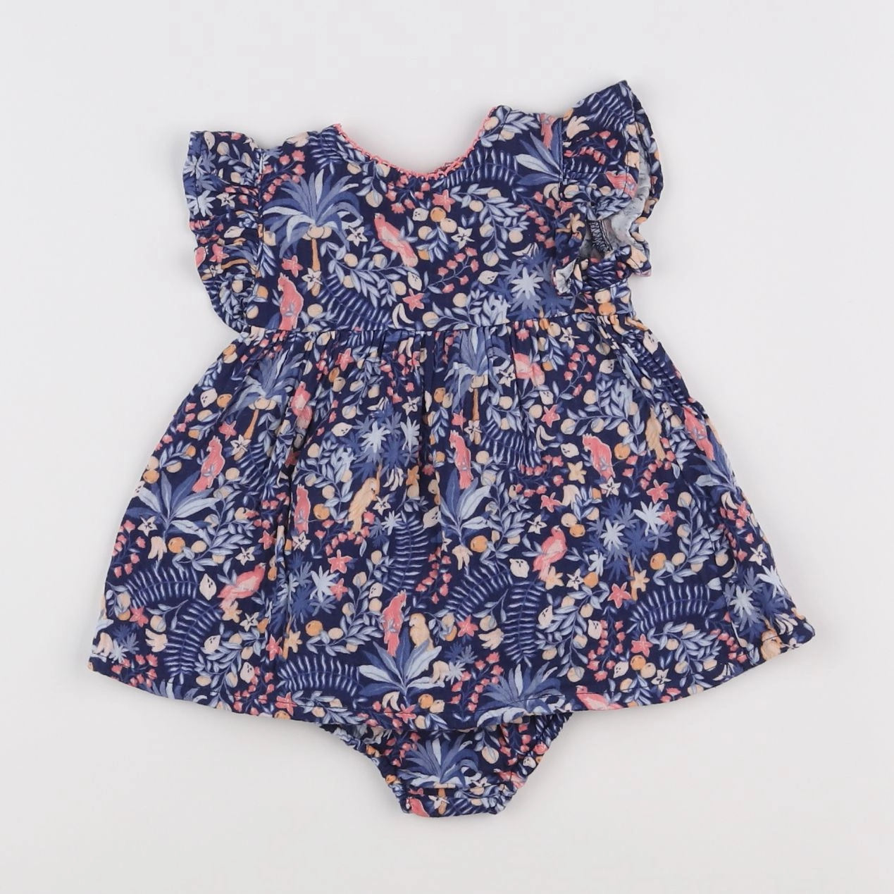 Tape à l'oeil - robe bleu, rose - 3 mois