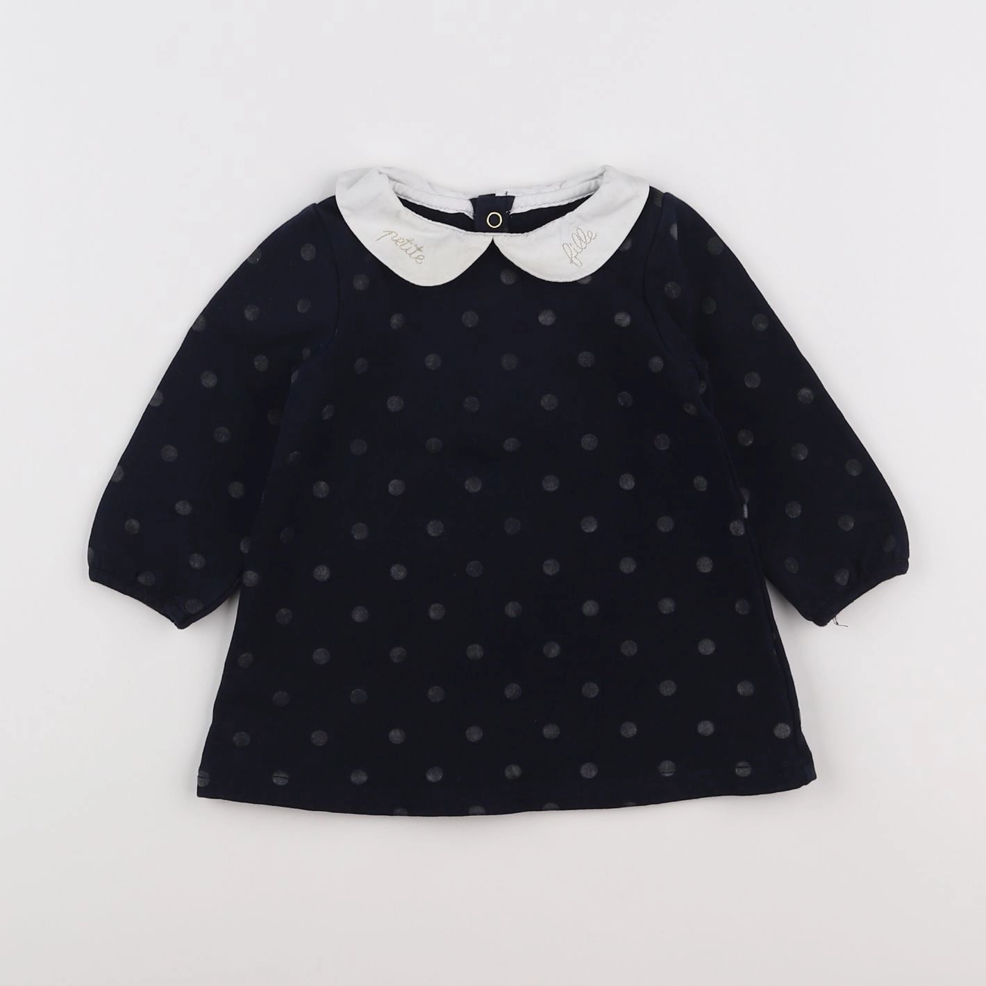 Jacadi - robe bleu, blanc - 12 mois