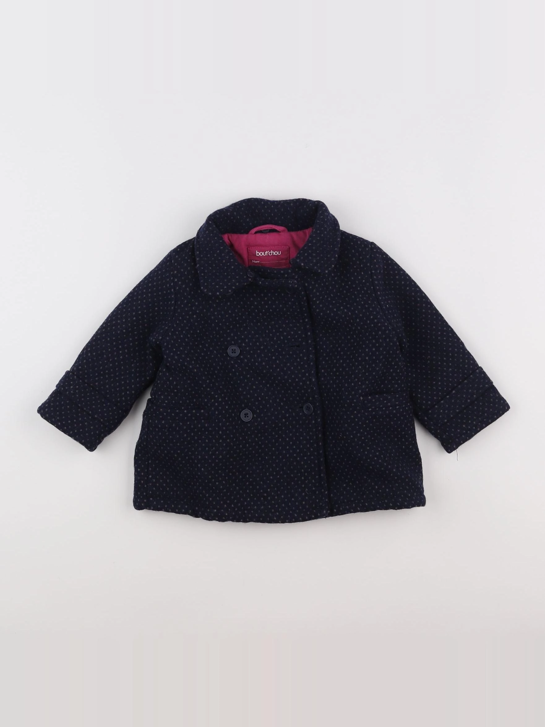 Boutchou - manteau bleu - 12 mois