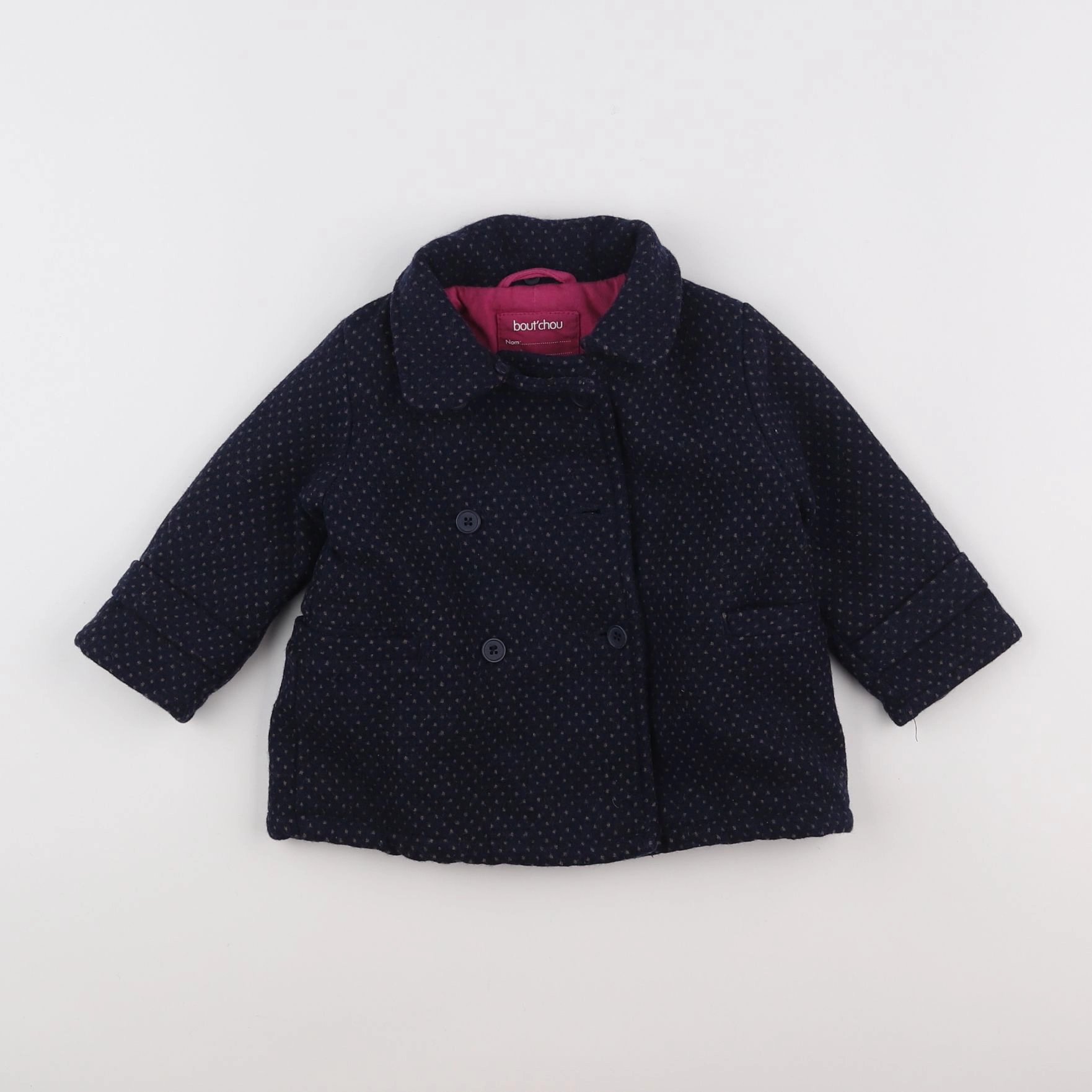 Boutchou - manteau bleu - 12 mois