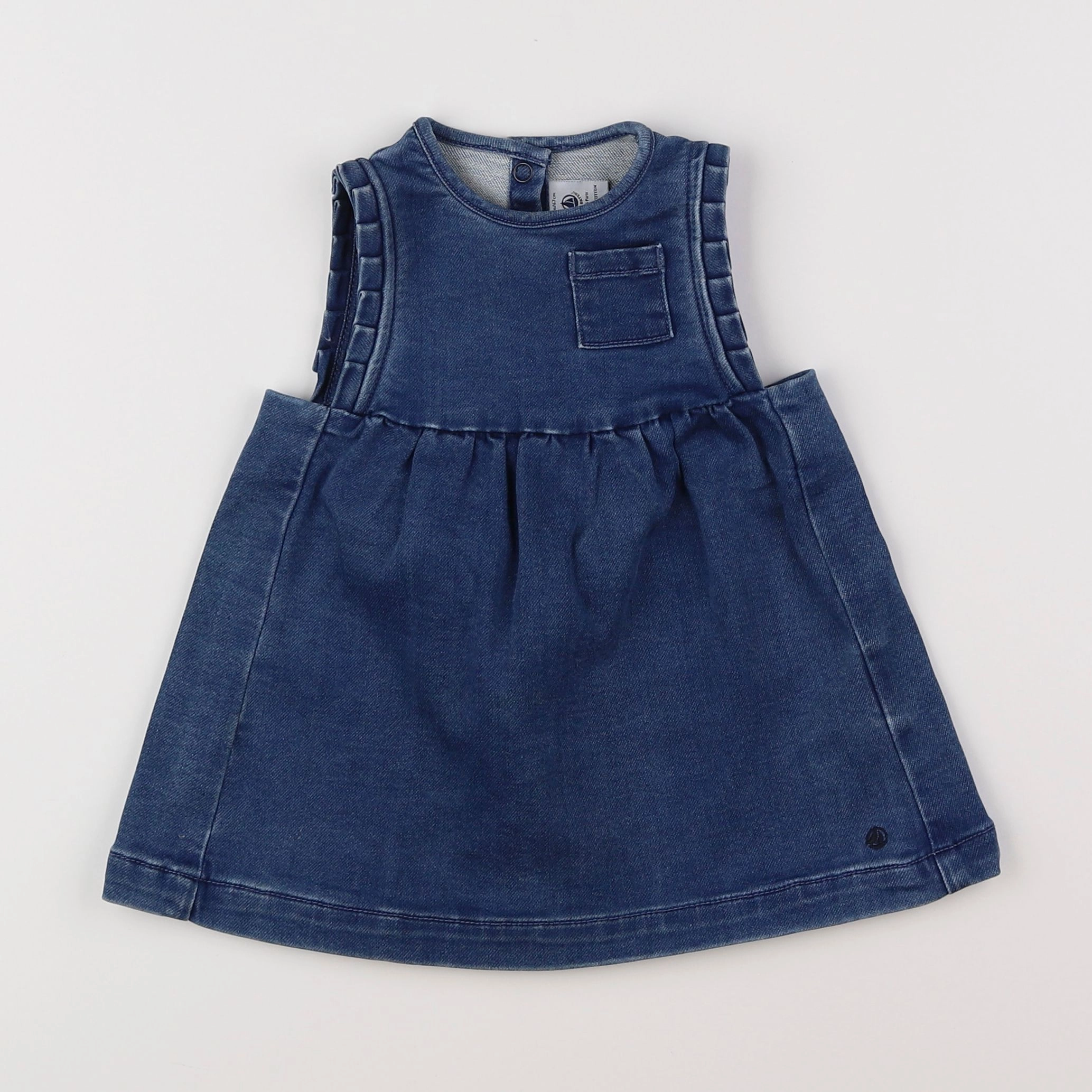 Petit Bateau - robe bleu - 6 mois