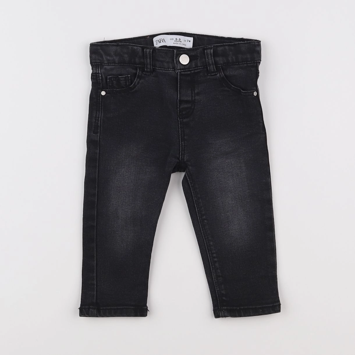 Zara - jean noir - 6/9 mois