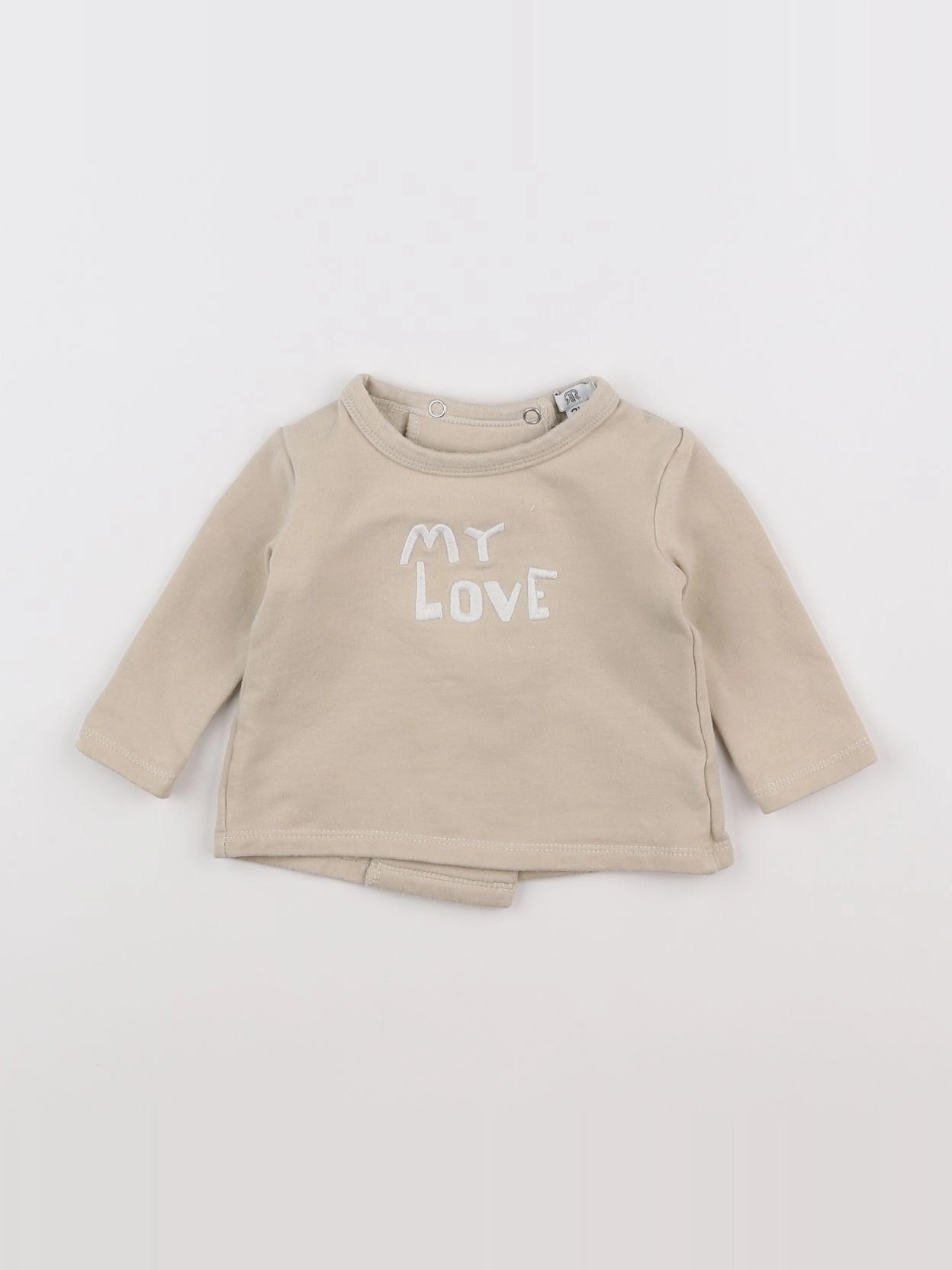 La Redoute - sweat beige - 3 mois