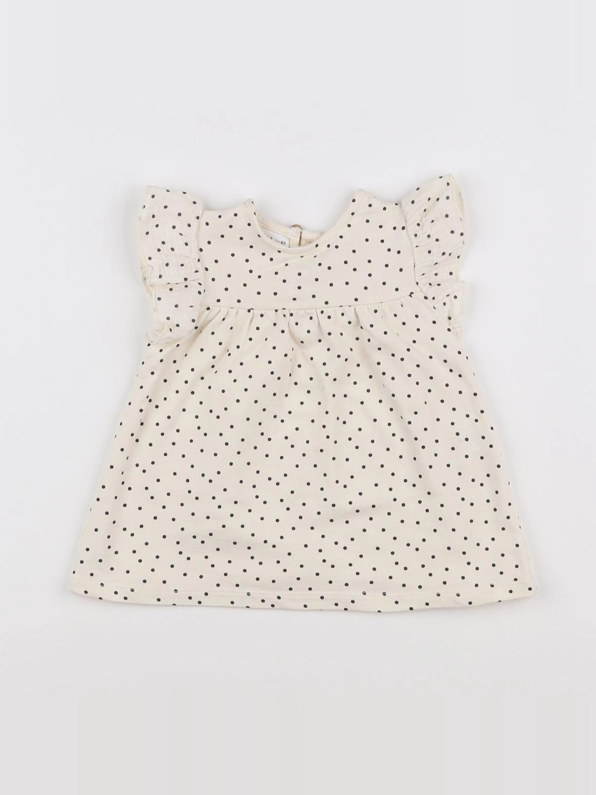 Zara - robe beige, noir - 1/3 mois