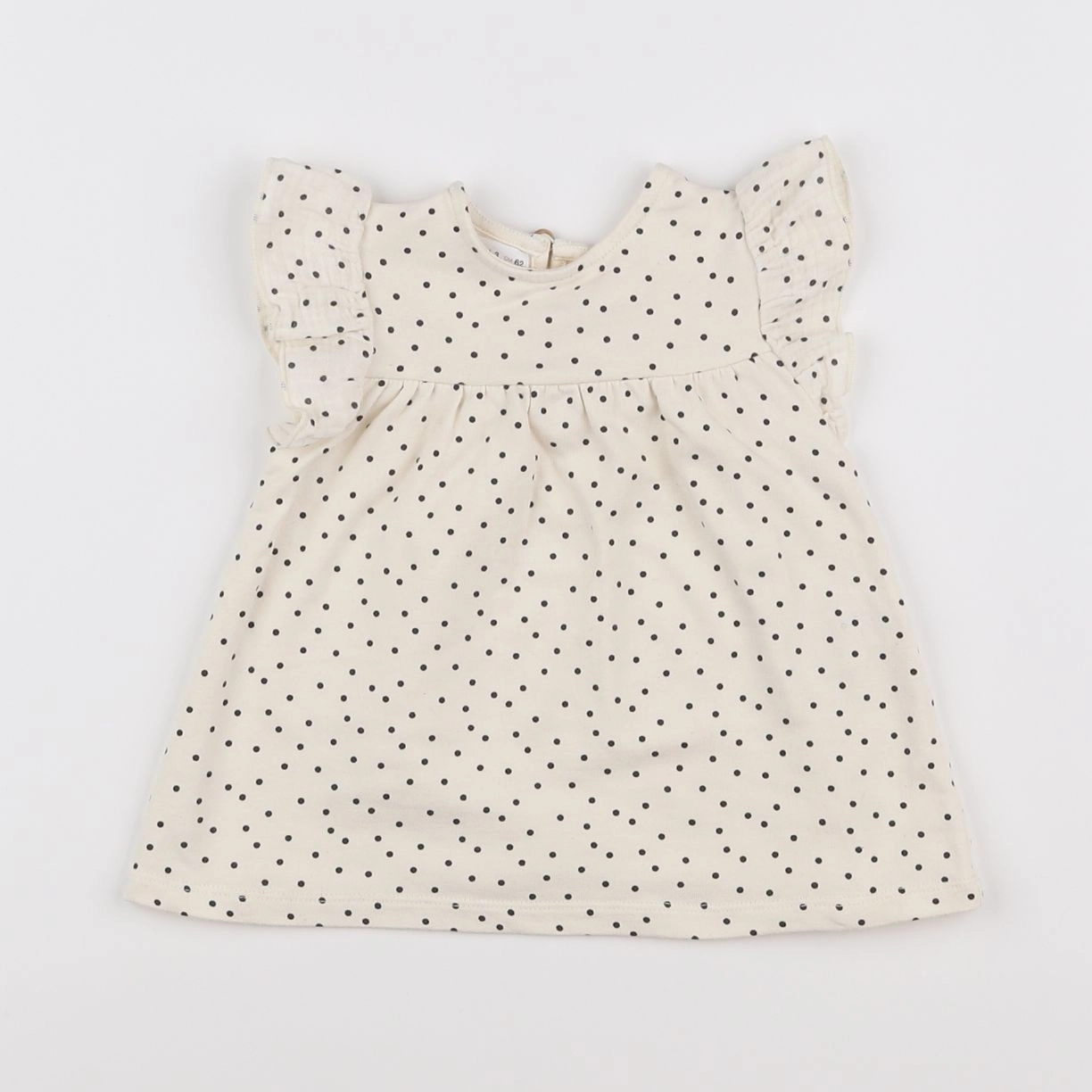 Zara - robe beige, noir - 1/3 mois