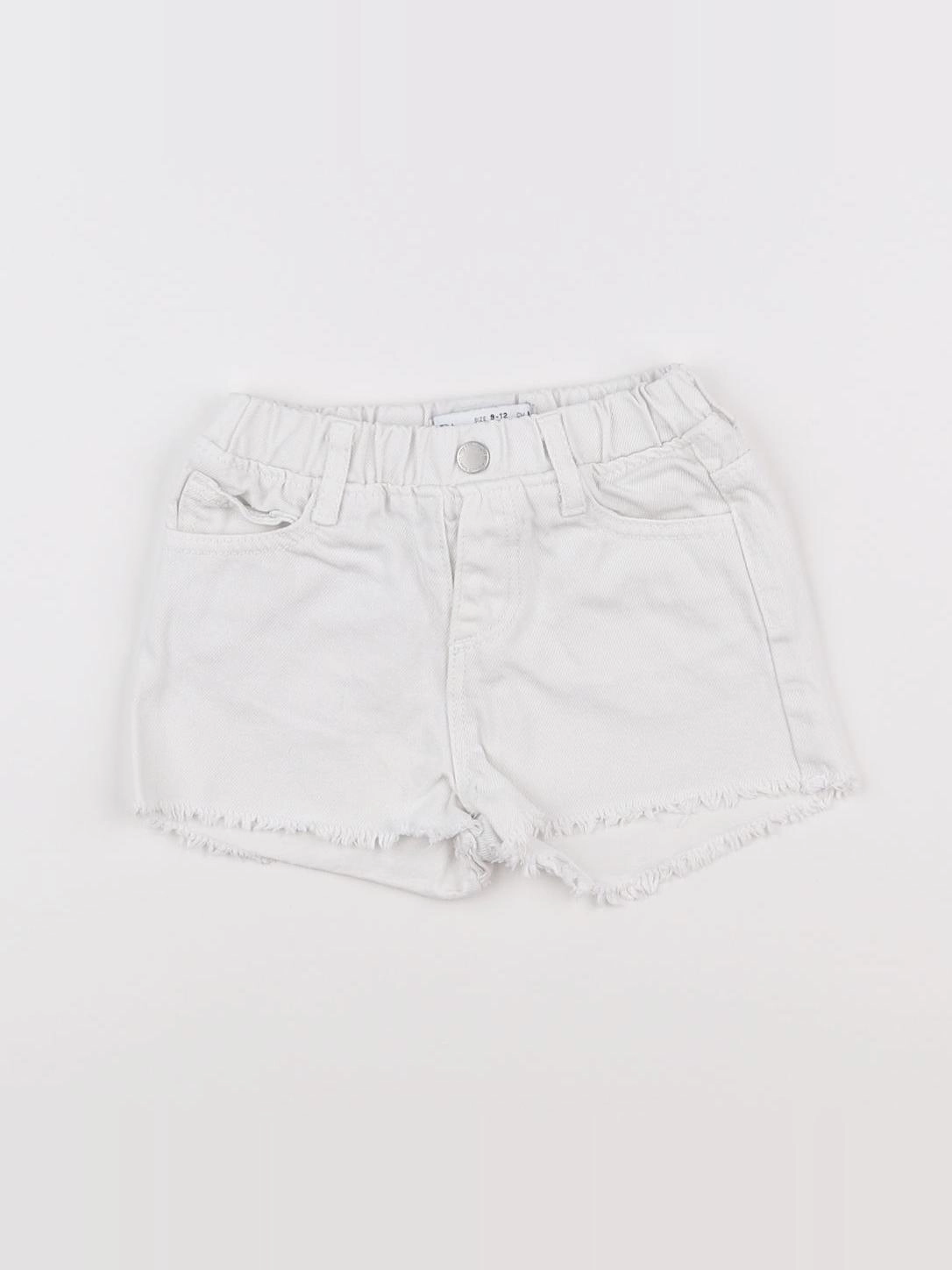 Zara - short blanc - 9/12 mois