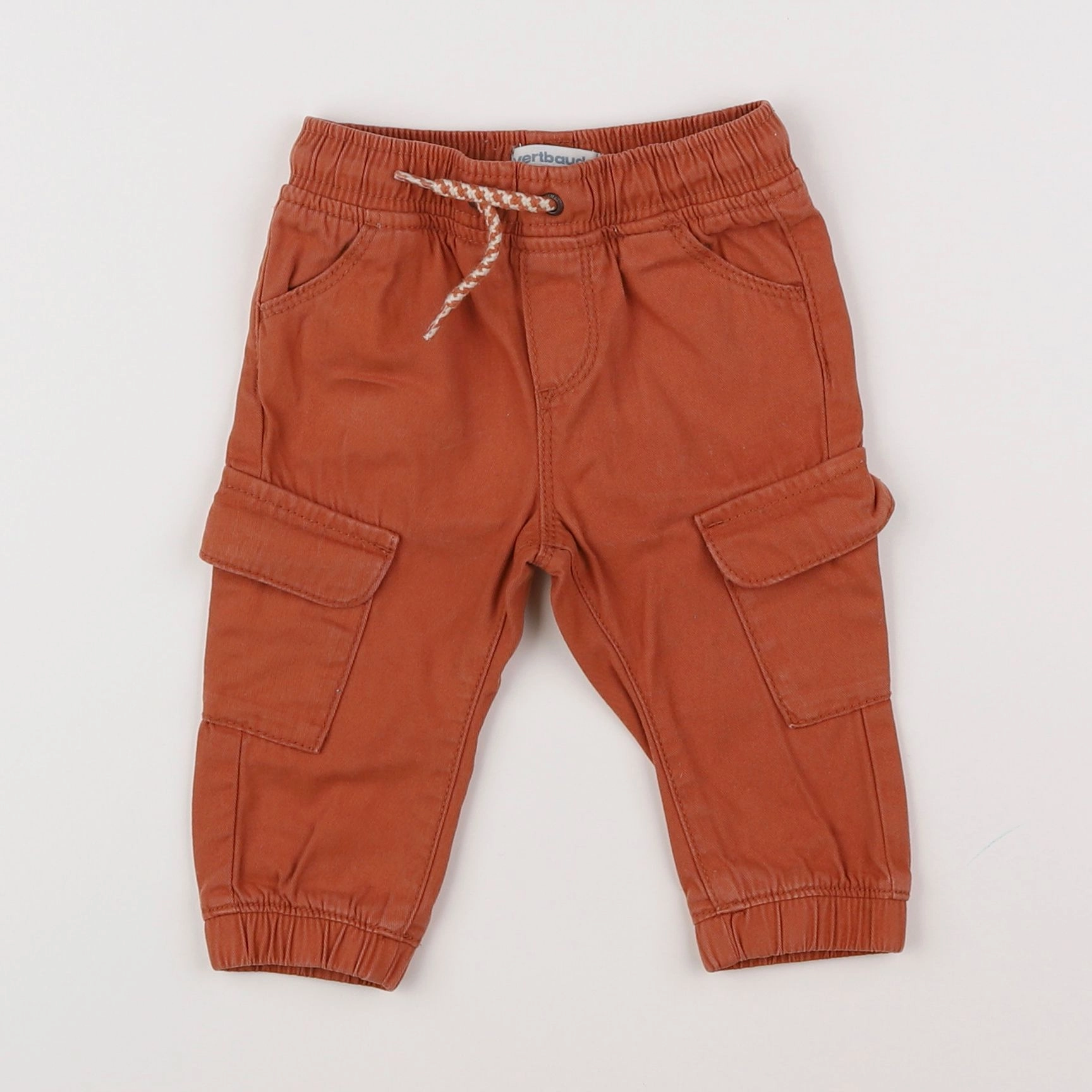 Vertbaudet - pantalon orange - 6 mois