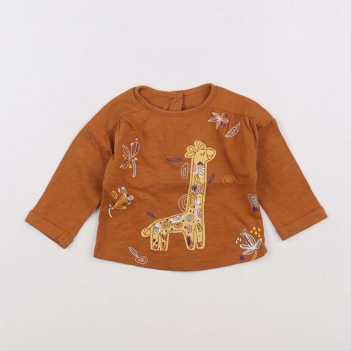 Vertbaudet - tee-shirt marron - 3 mois