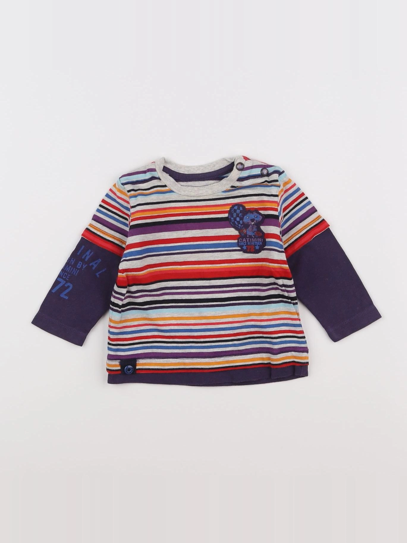 Catimini - tee-shirt multicolore - 6 mois
