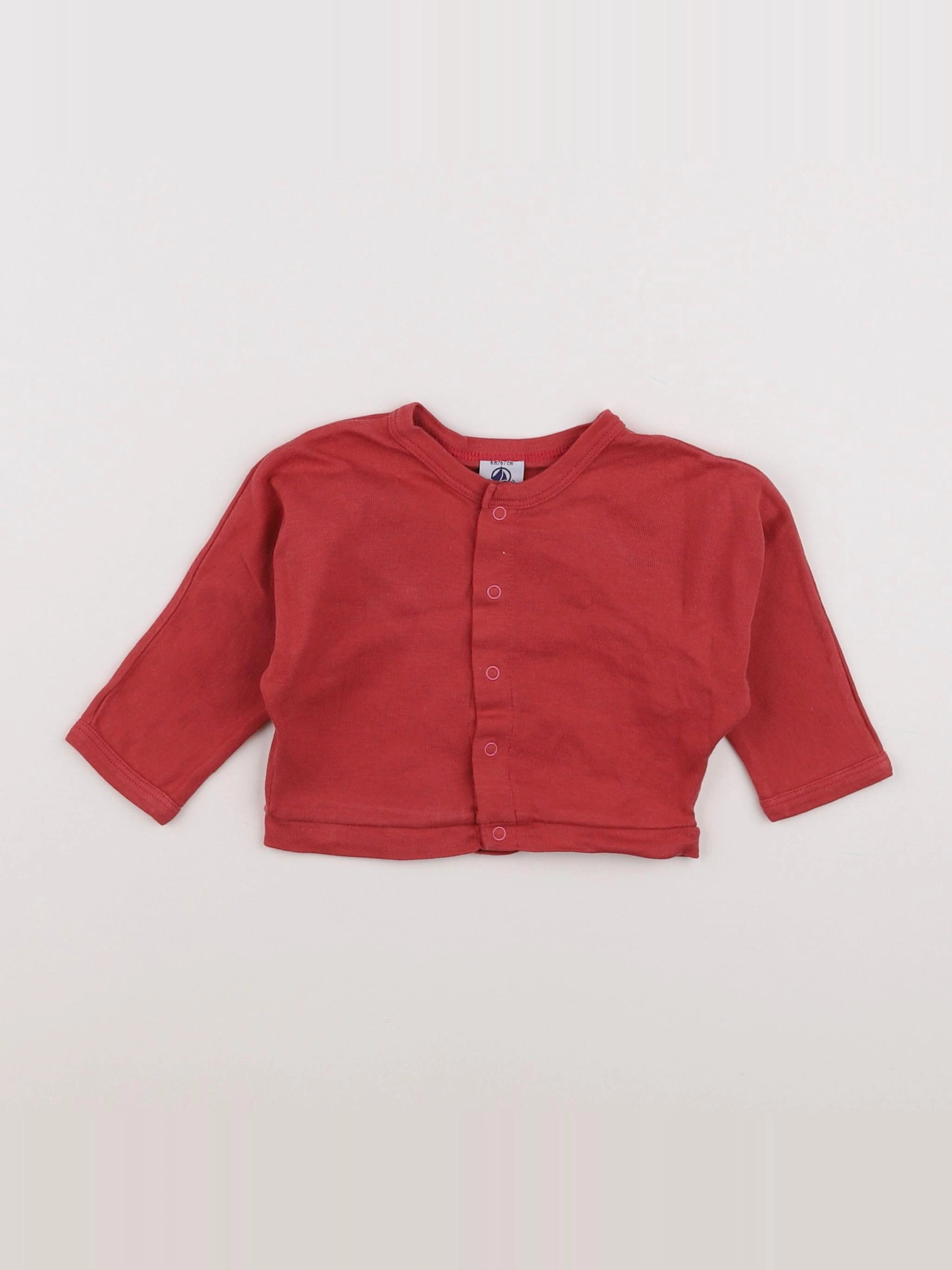 Petit Bateau - tee-shirt rouge - 6 mois