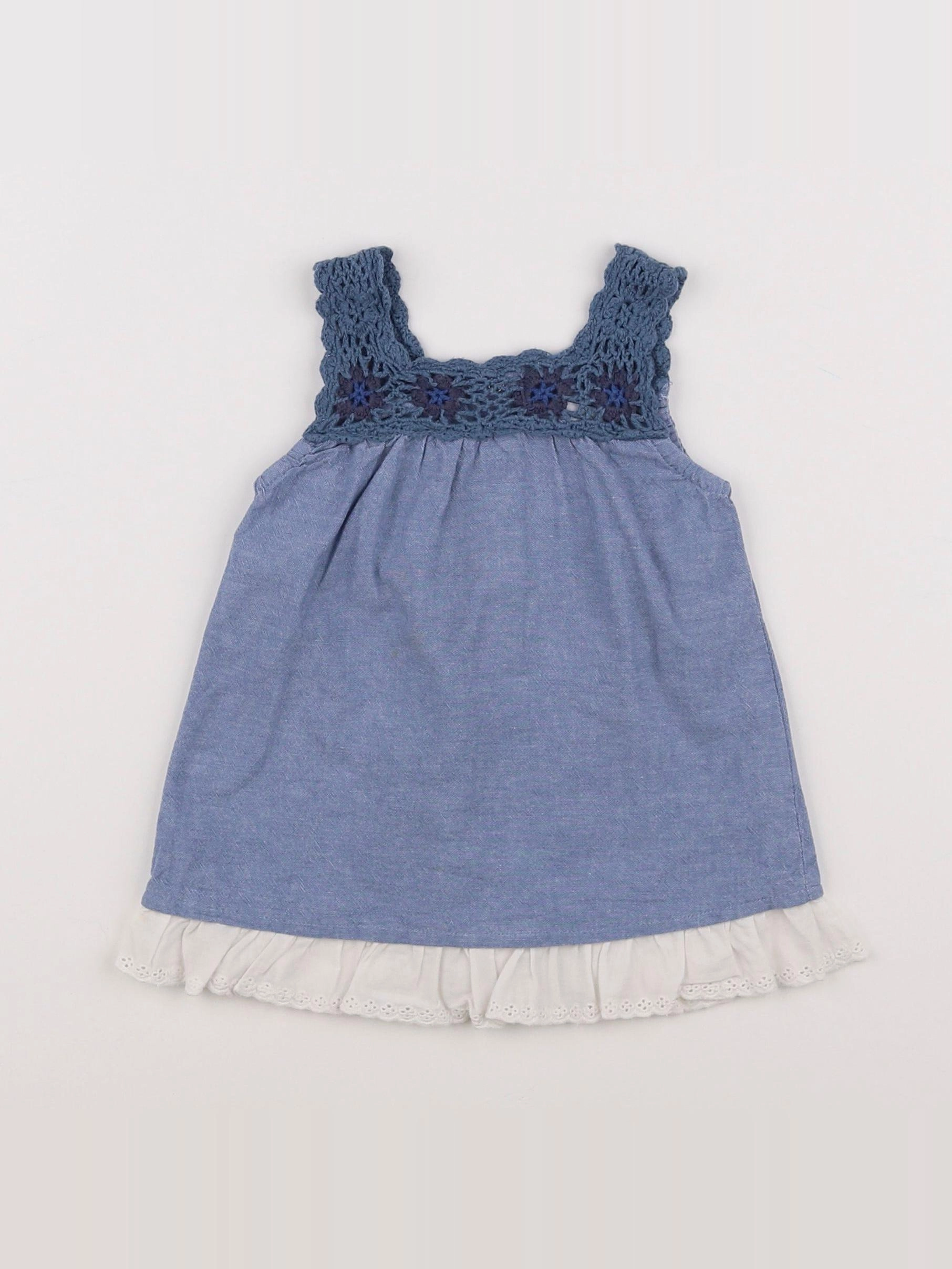 Vertbaudet - robe bleu - 6 mois