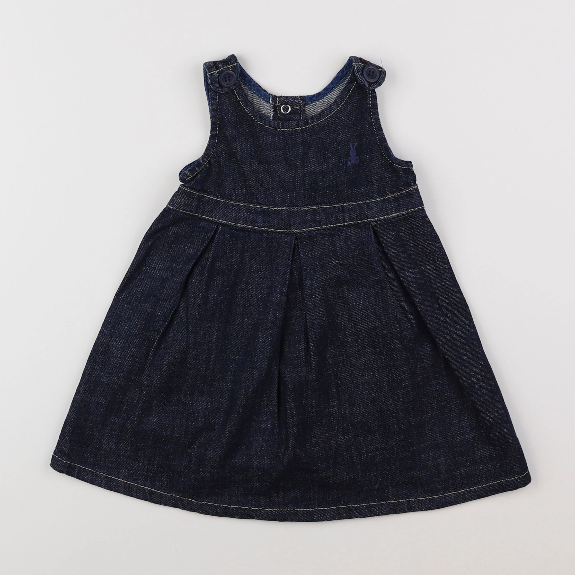 Benetton - robe bleu - 9/12 mois