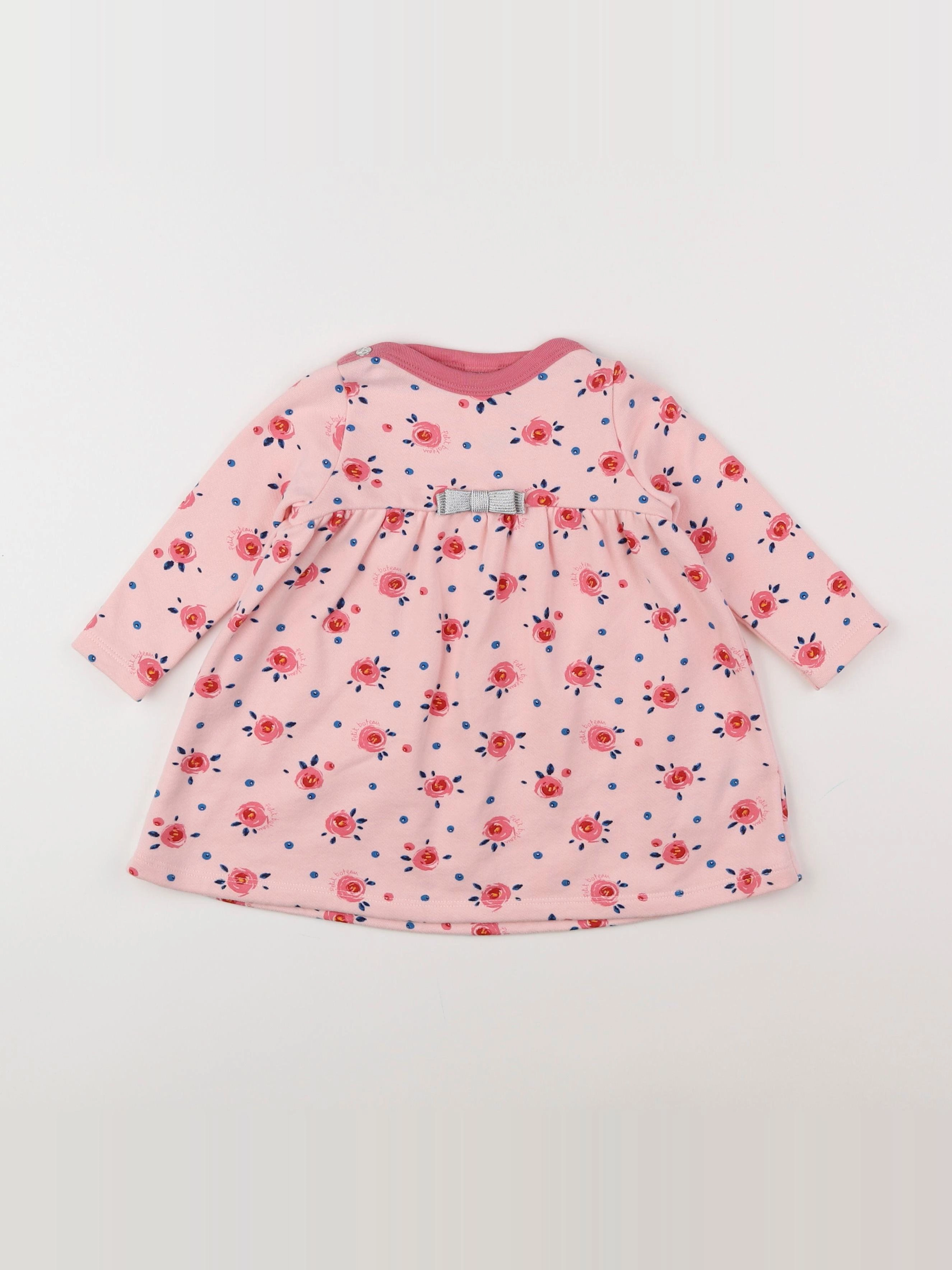Petit Bateau - robe rose - 12 mois
