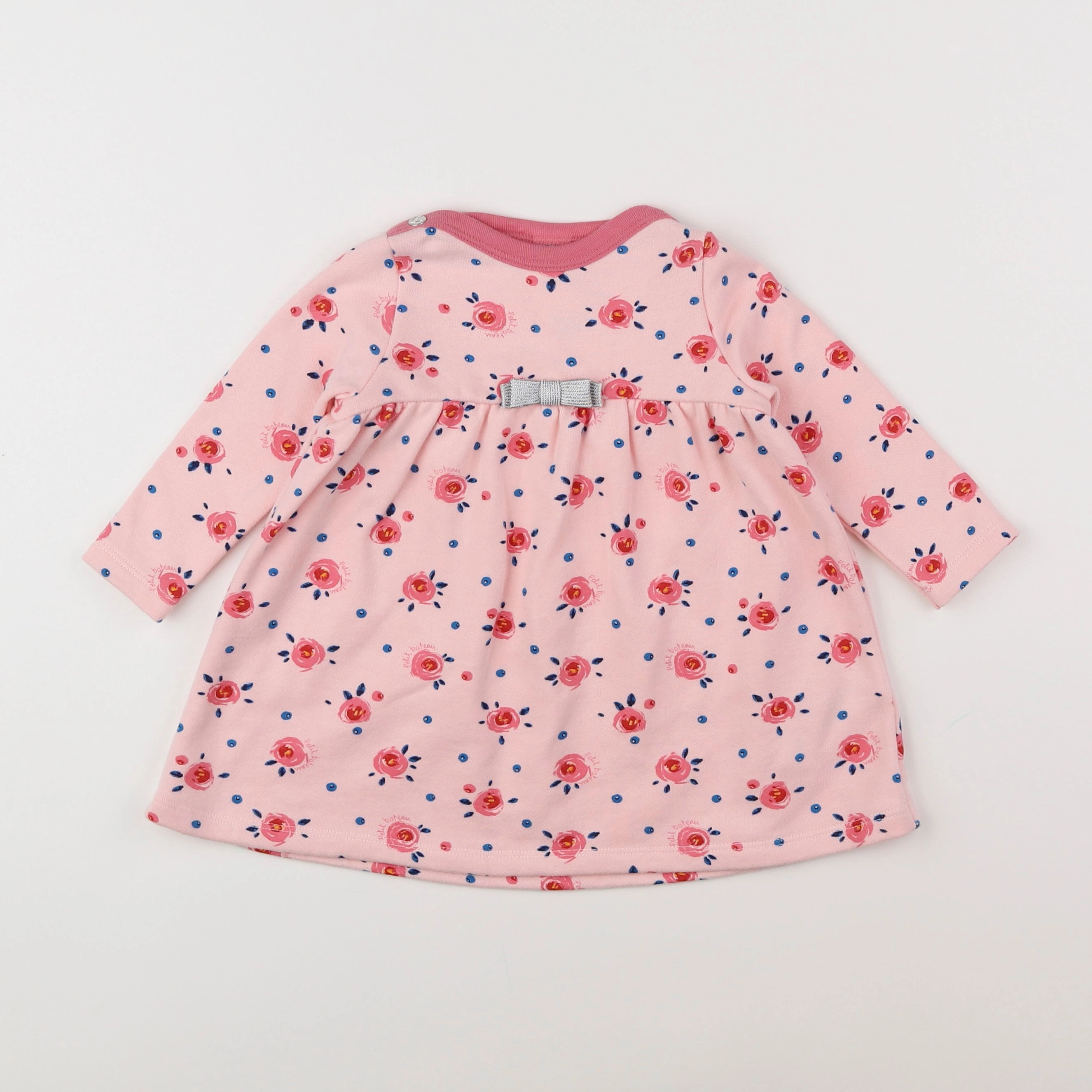 Petit Bateau - robe rose - 12 mois