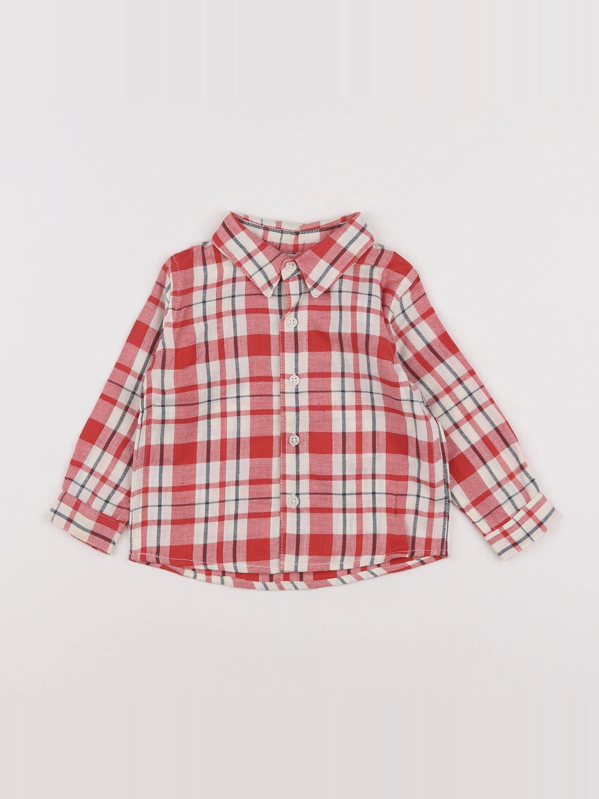 Gocco - chemise rouge - 6/9 mois