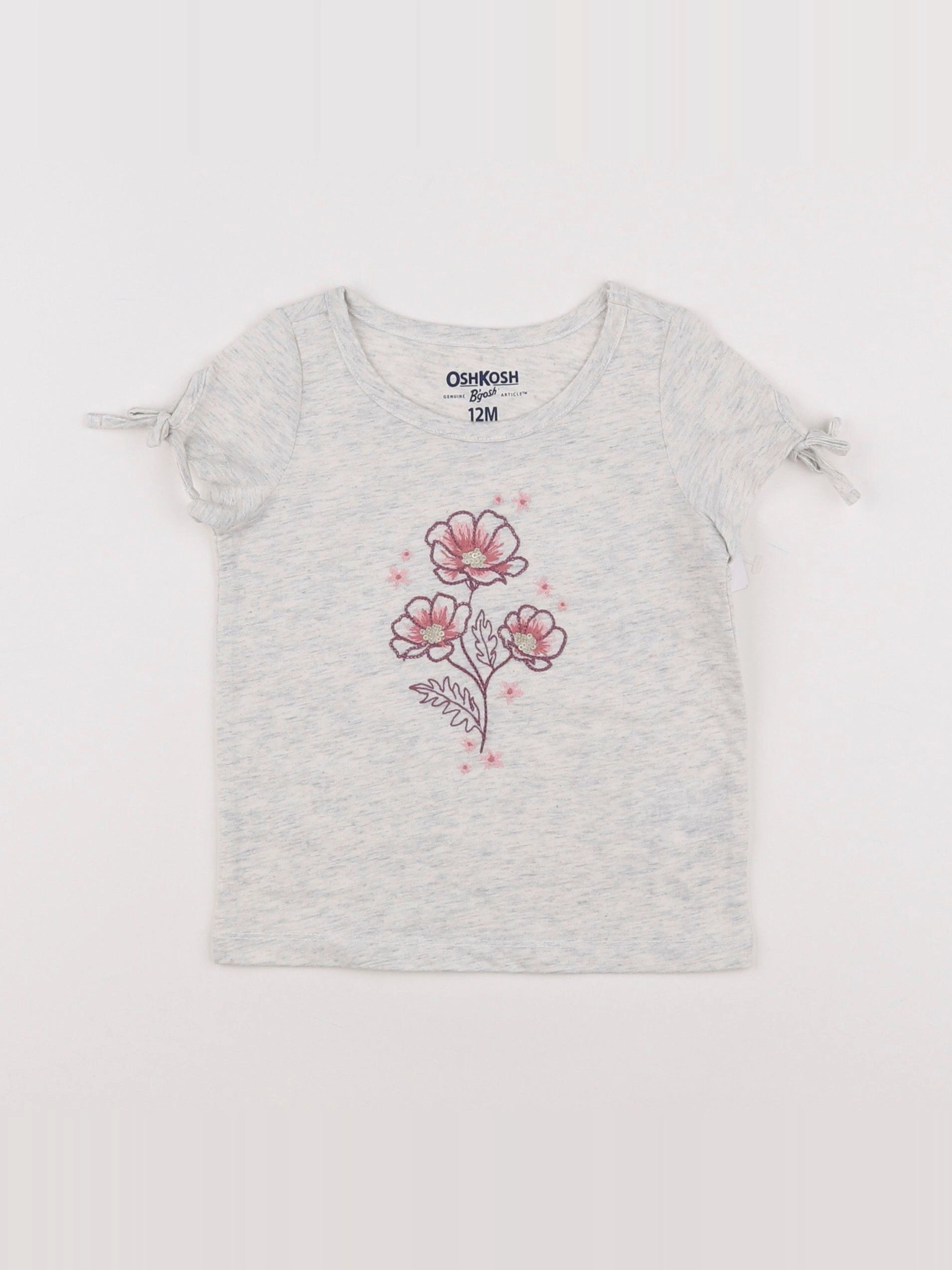 Oshkosh - tee-shirt gris - 12 mois