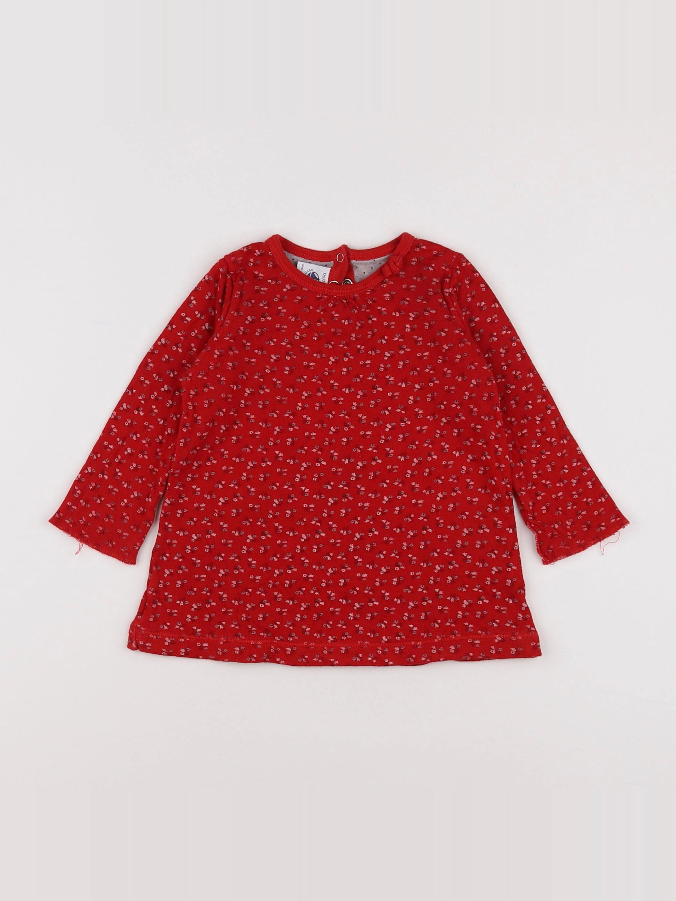 Petit Bateau - robe rouge - 12 mois