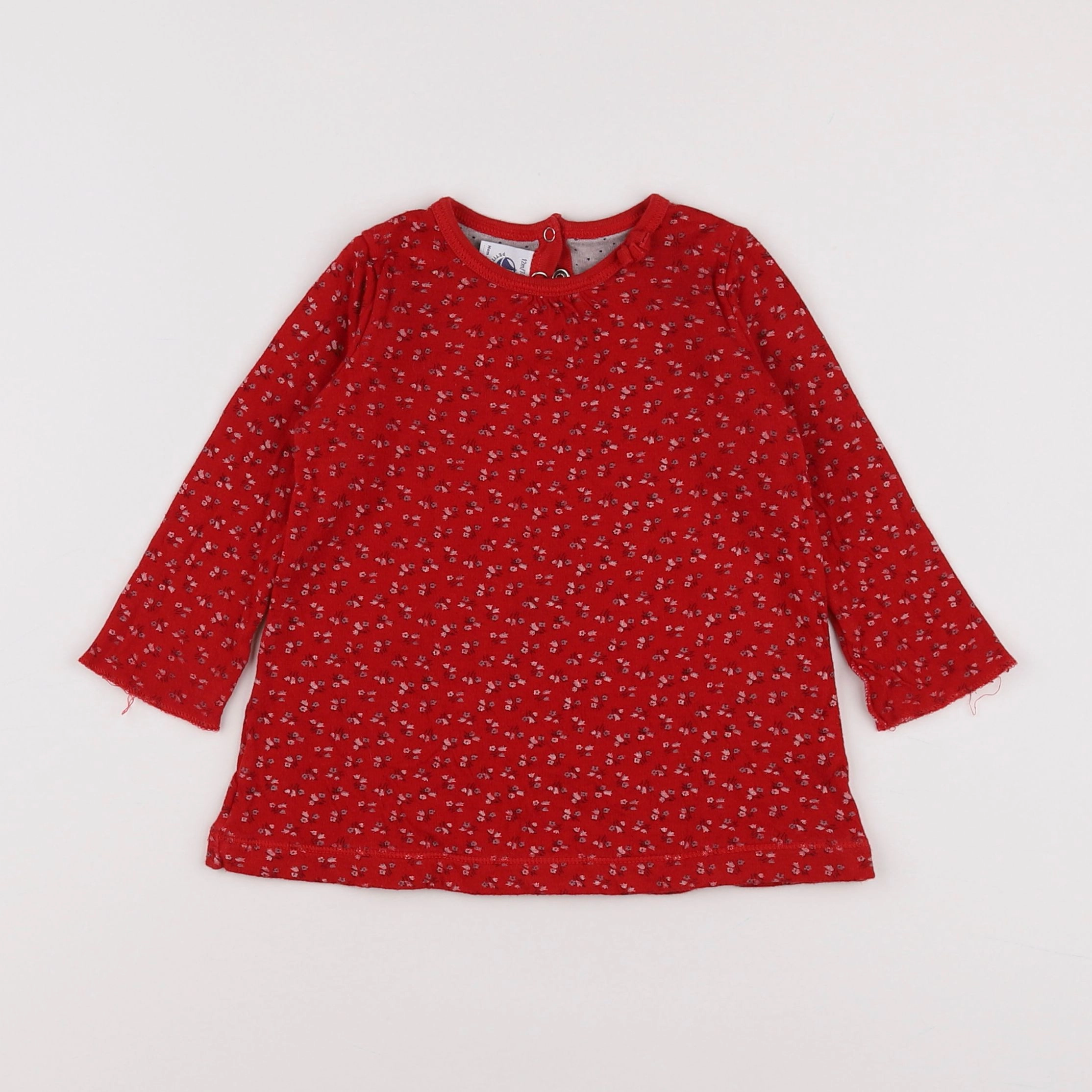 Petit Bateau - robe rouge - 12 mois