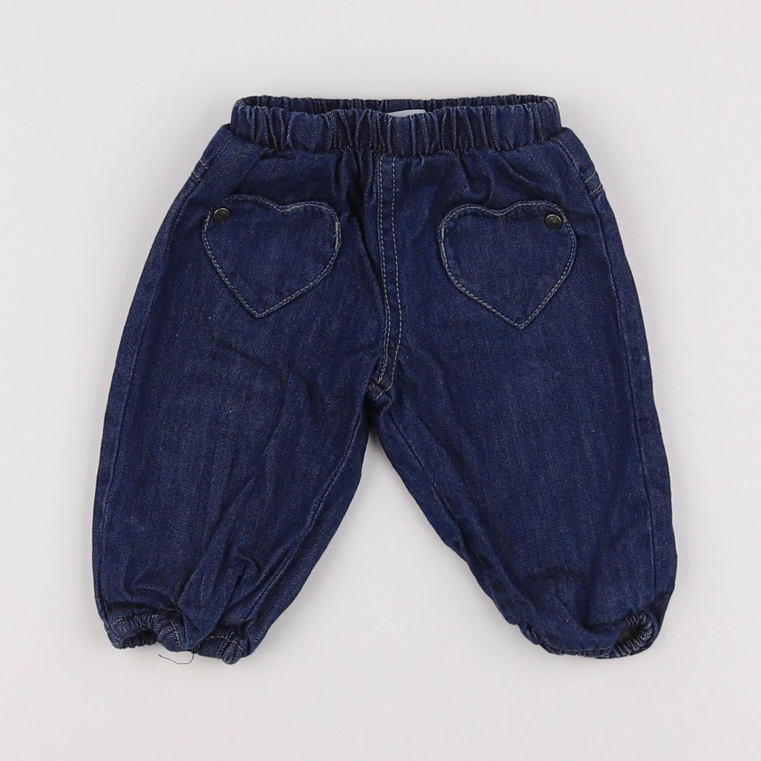 Vertbaudet - pantalon doublé bleu - 3 mois