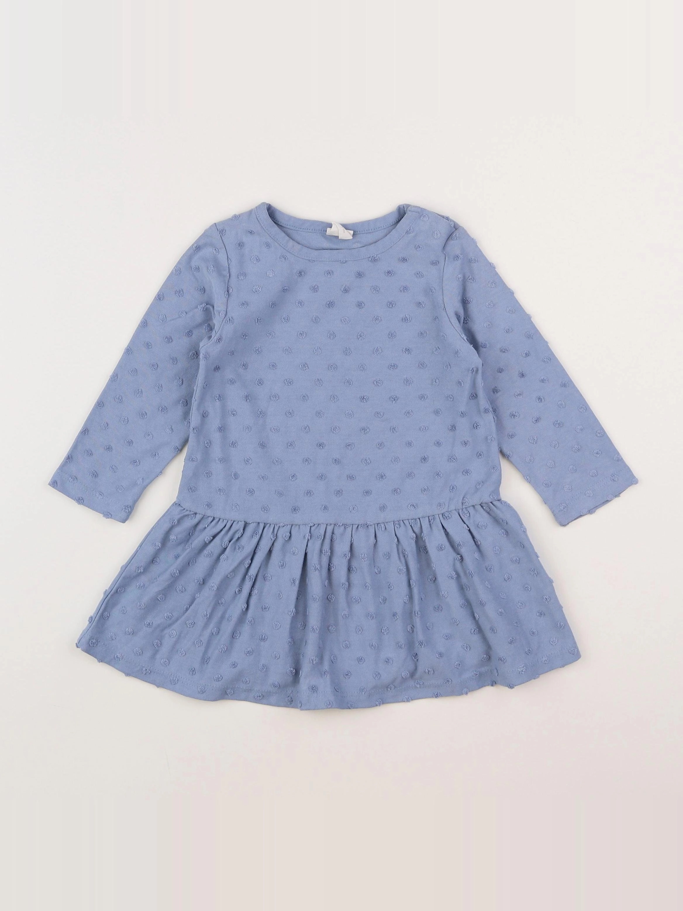 H&M - robe bleu - 9/12 mois