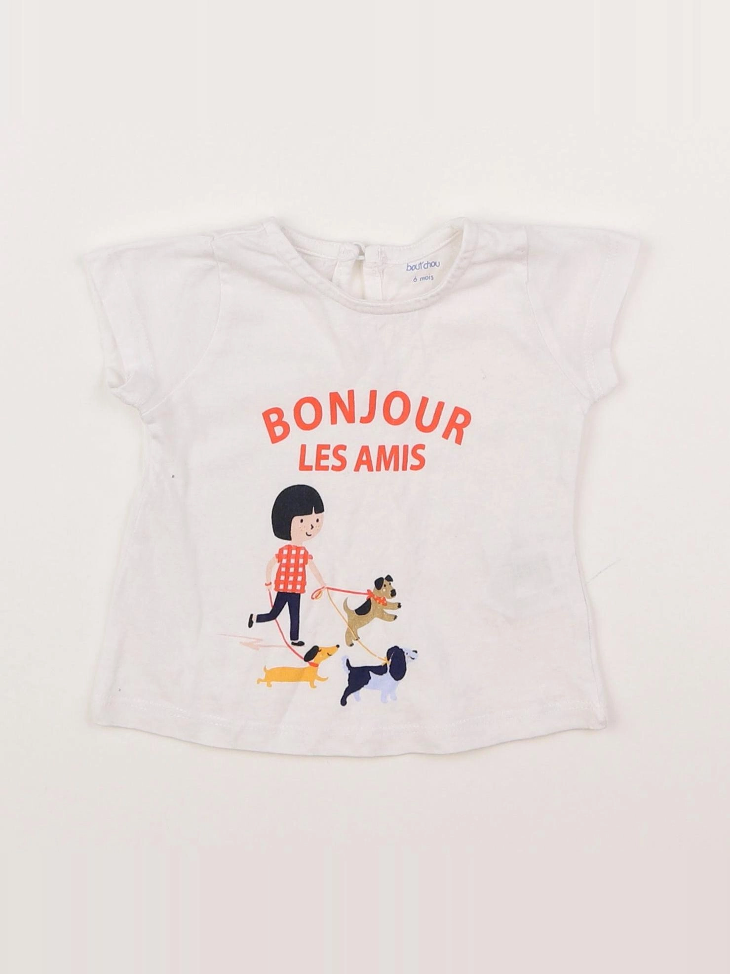 Boutchou - tee-shirt blanc - 6 mois