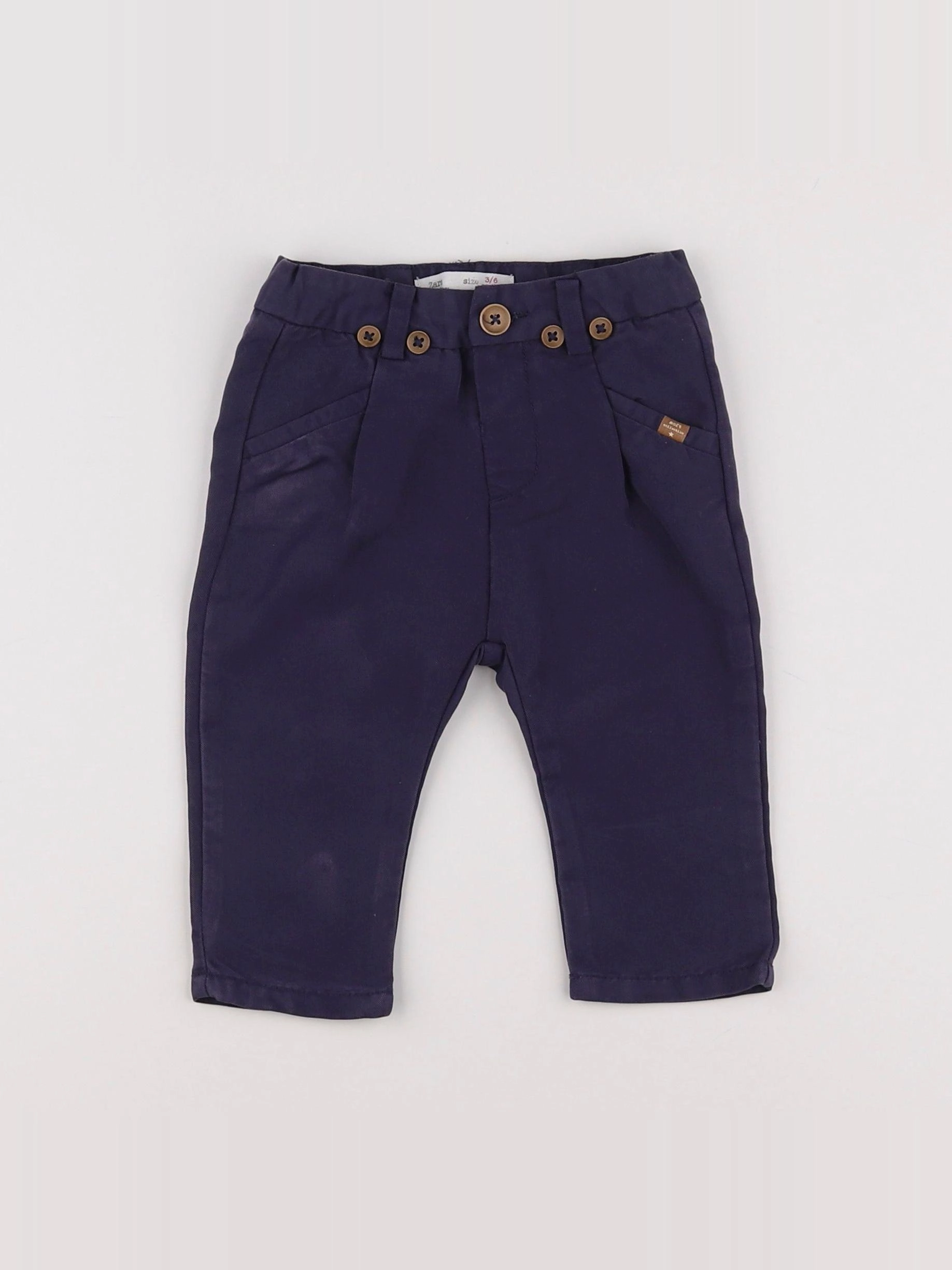 Zara - pantalon bleu - 3/6 mois