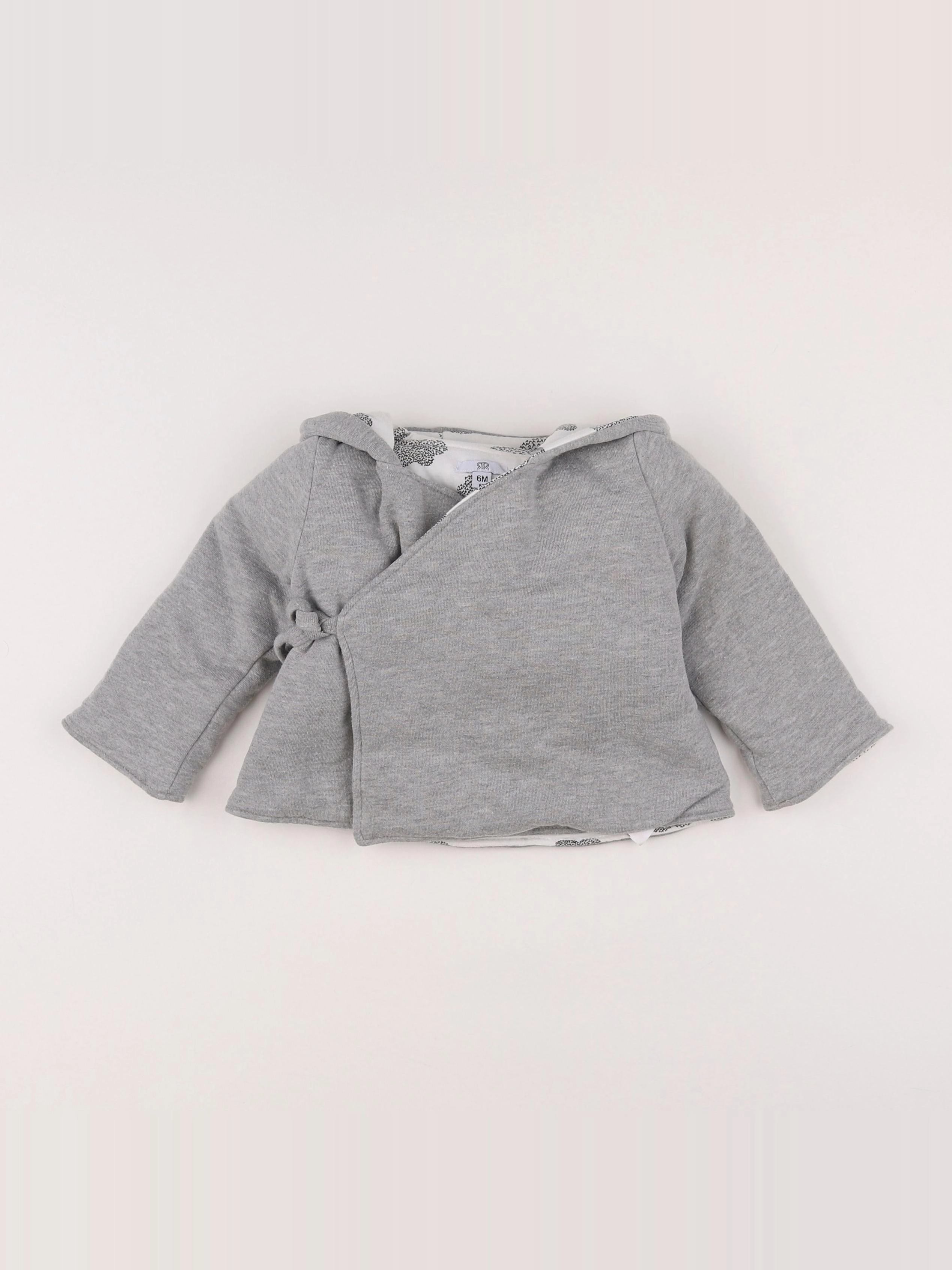 La Redoute - veste blanc, gris - 6 mois