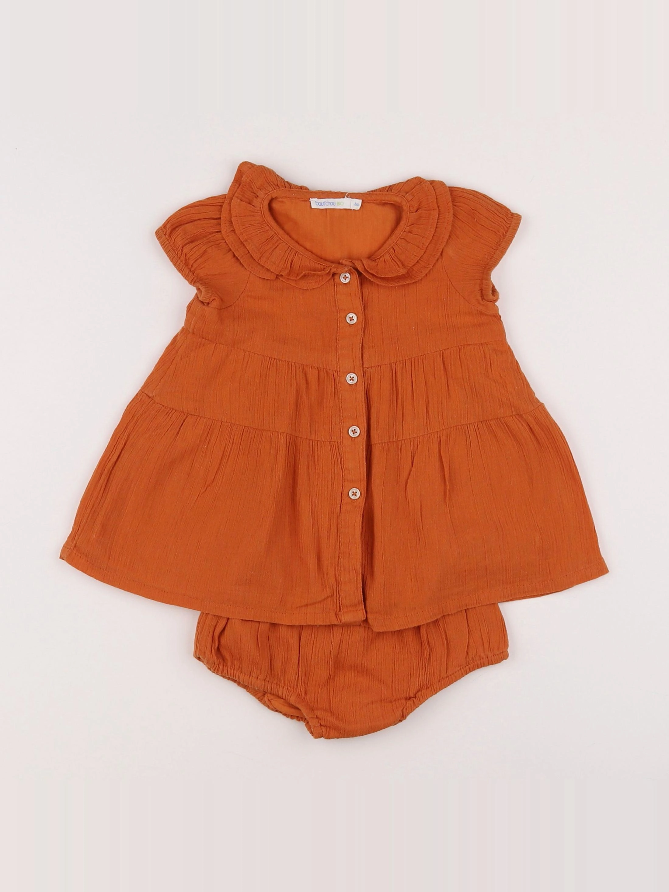 Boutchou - robe orange - 6 mois