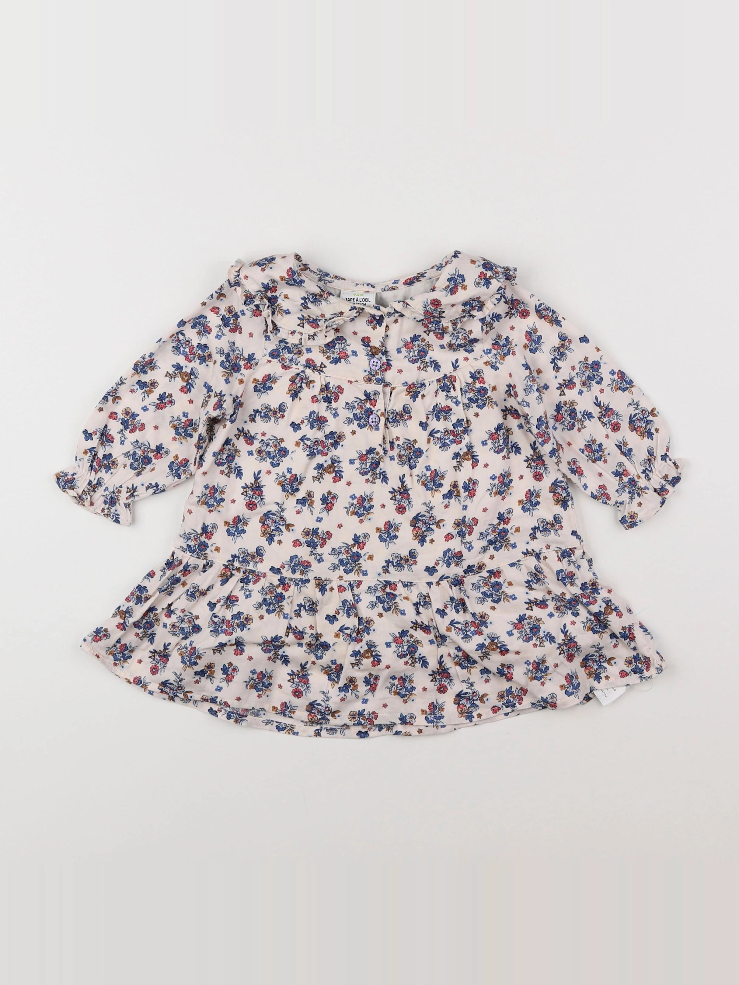Tape à l'oeil - robe blanc, multicolore - 9 mois