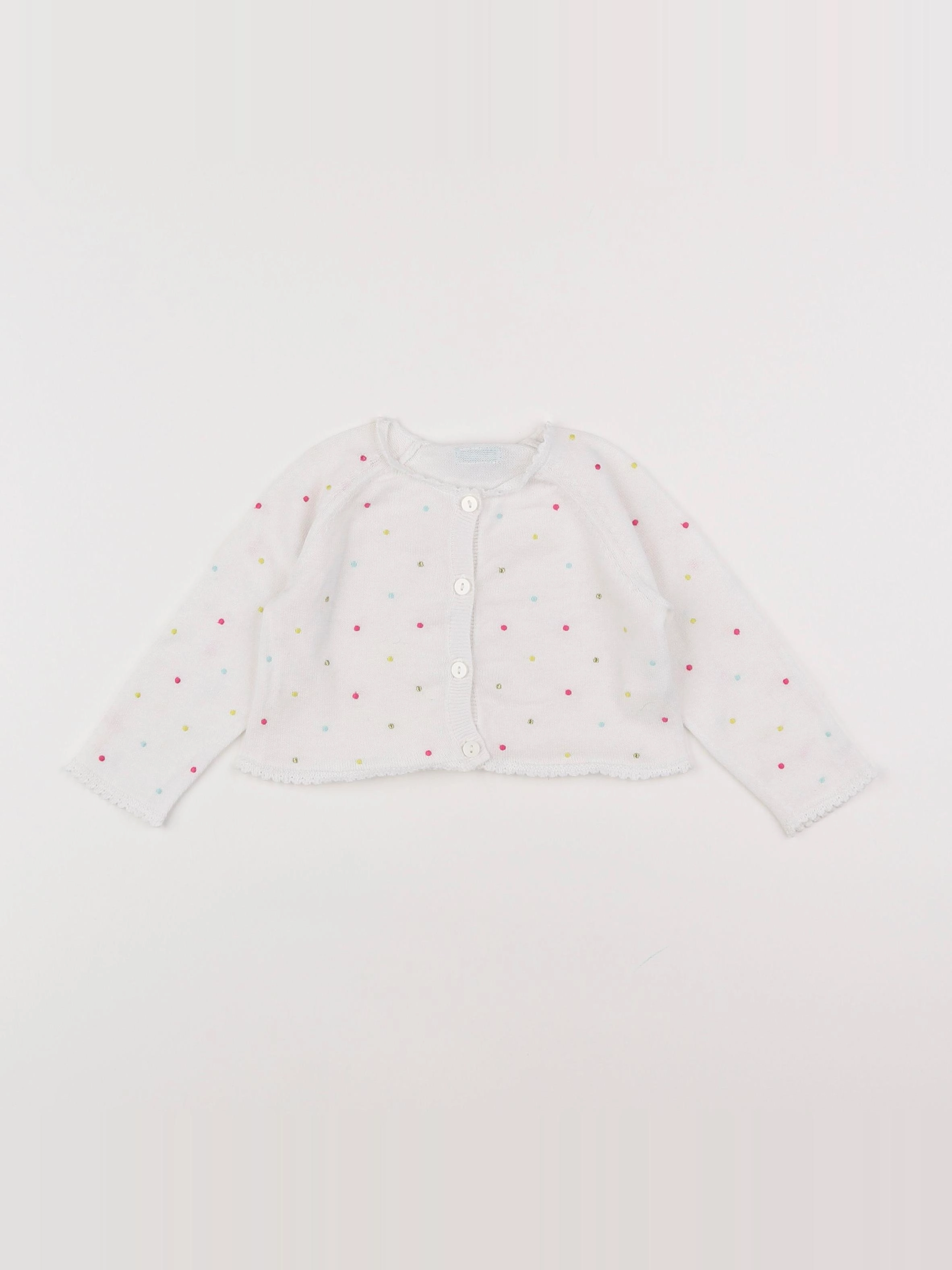 Catimini - gilet blanc, multicolore - 12 mois