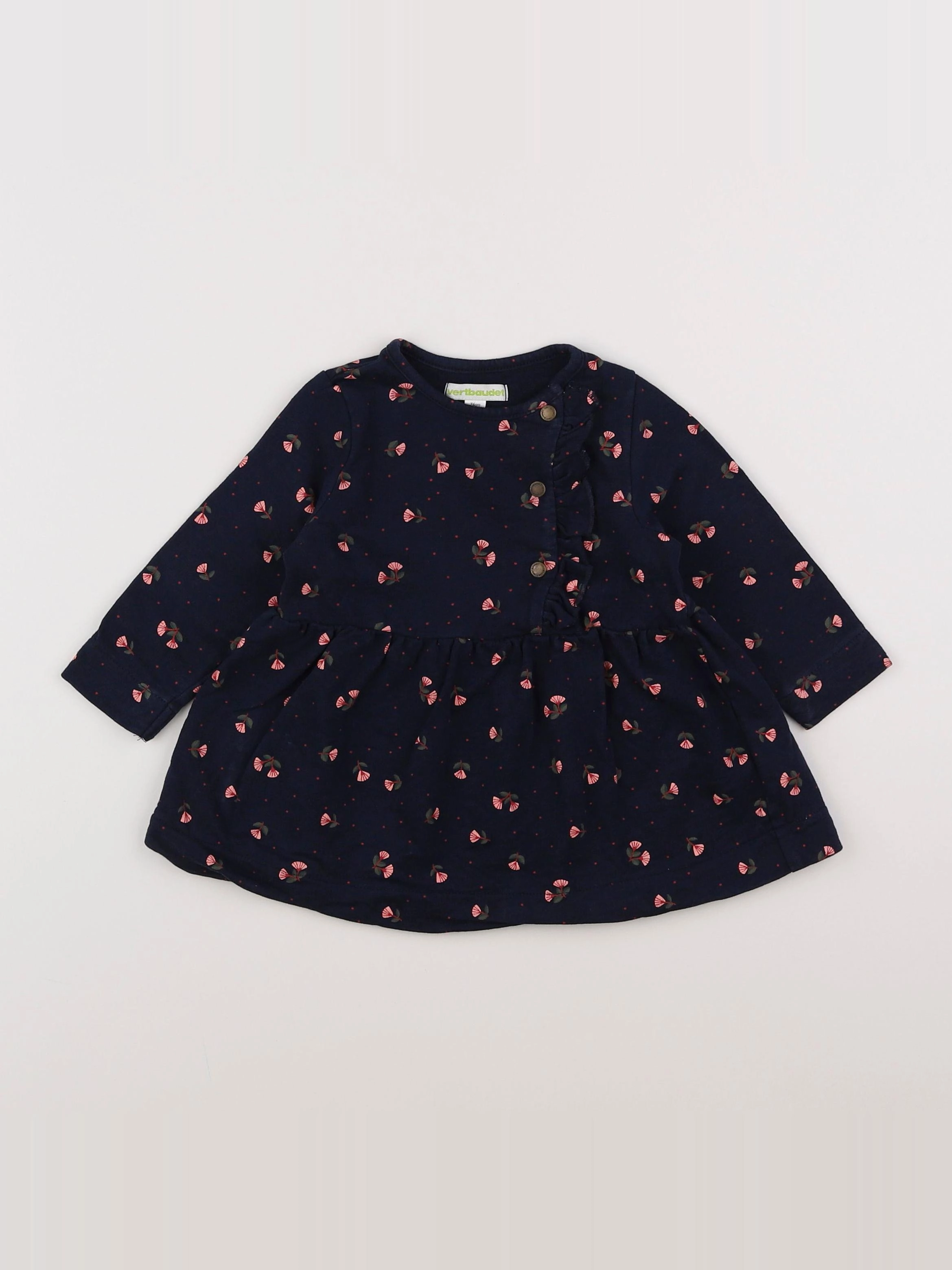 Vertbaudet - robe bleu - 12 mois