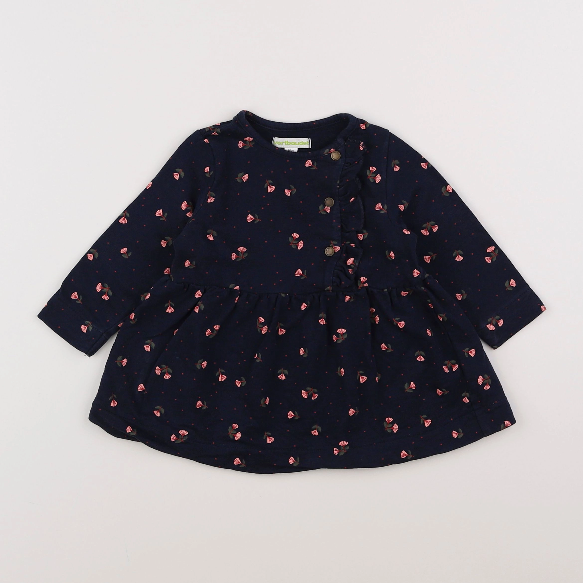 Vertbaudet - robe bleu - 12 mois