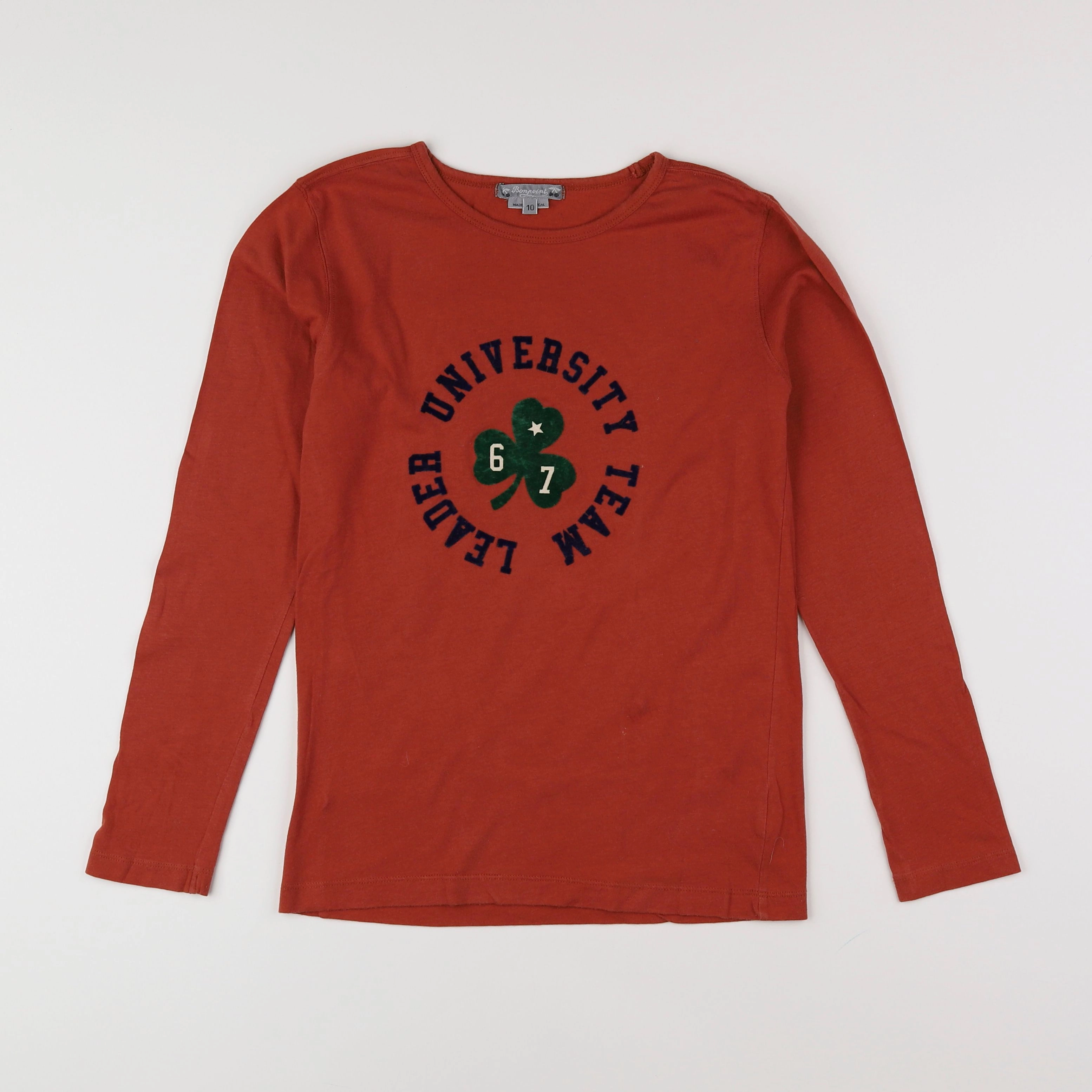 Bonpoint - tee-shirt orange, rouge - 10 ans