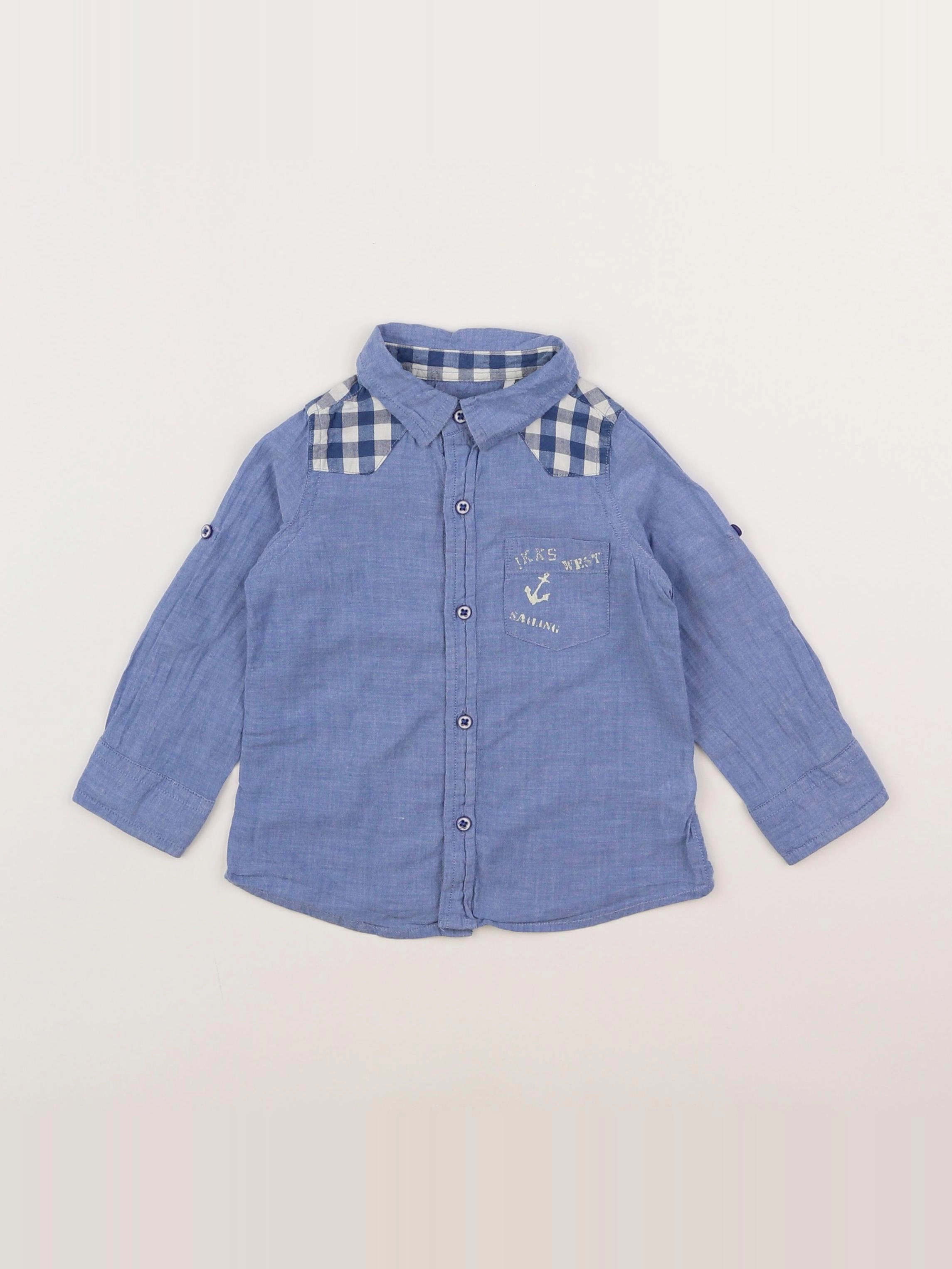 IKKS - chemise bleu - 12 mois