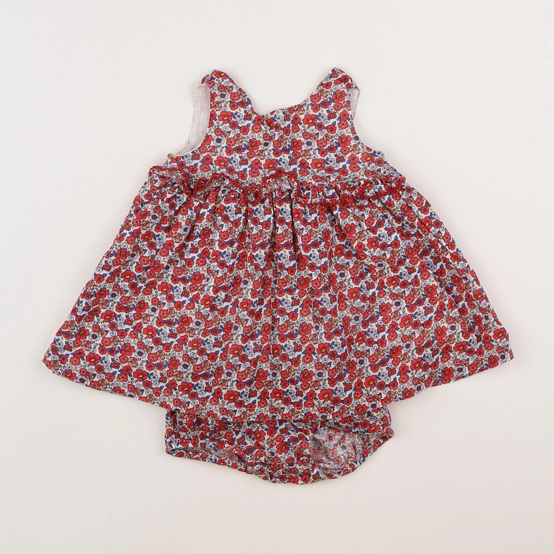 Boutchou - robe rouge, multicolore - 3 mois